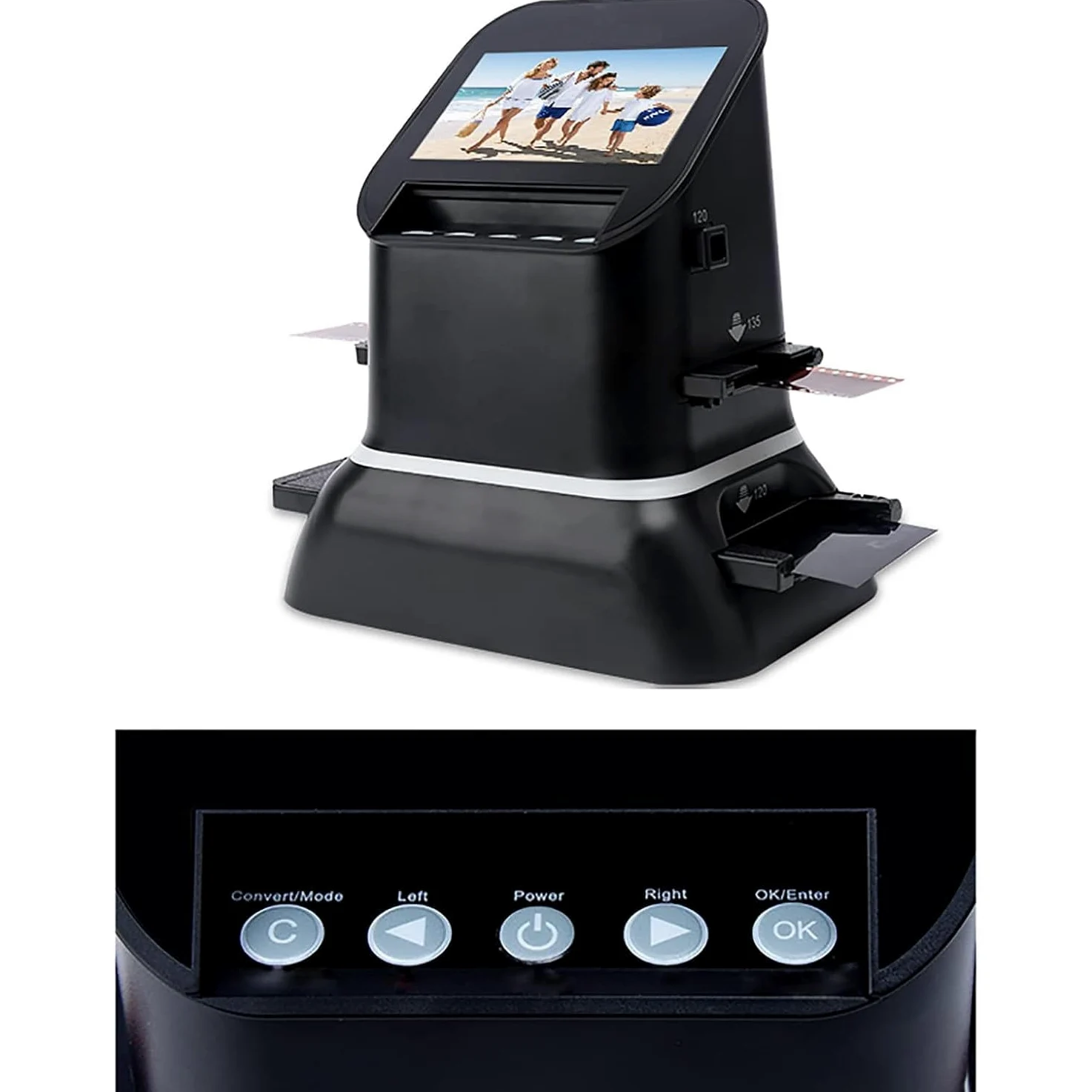 Dispositivo Digitale da Viaggio per Famiglie, Digitalizza Pellicole Medio Formato 120, Microfiche E Negativi Comuni, Semplice da Usare Durante Le Gite E Gli Spostamenti
