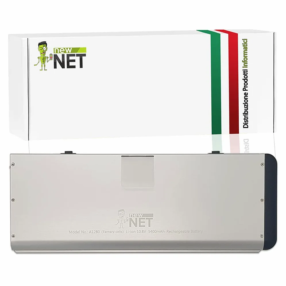 new net Batteries - Batteria [ 10.8-11.1 V - 5400 mAh - 58 Wh ] Compatibile con Mac Book 13 A1280 A1278(2008 Version)