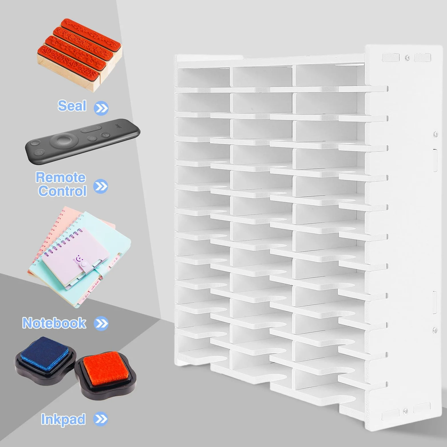 Scatola Porta CD e Dvd da Tavolo in Pvc Bianco Resistente All’usura Organizer Compatto per Conservare e Proteggere Dischi, come Regalo Funzionale
