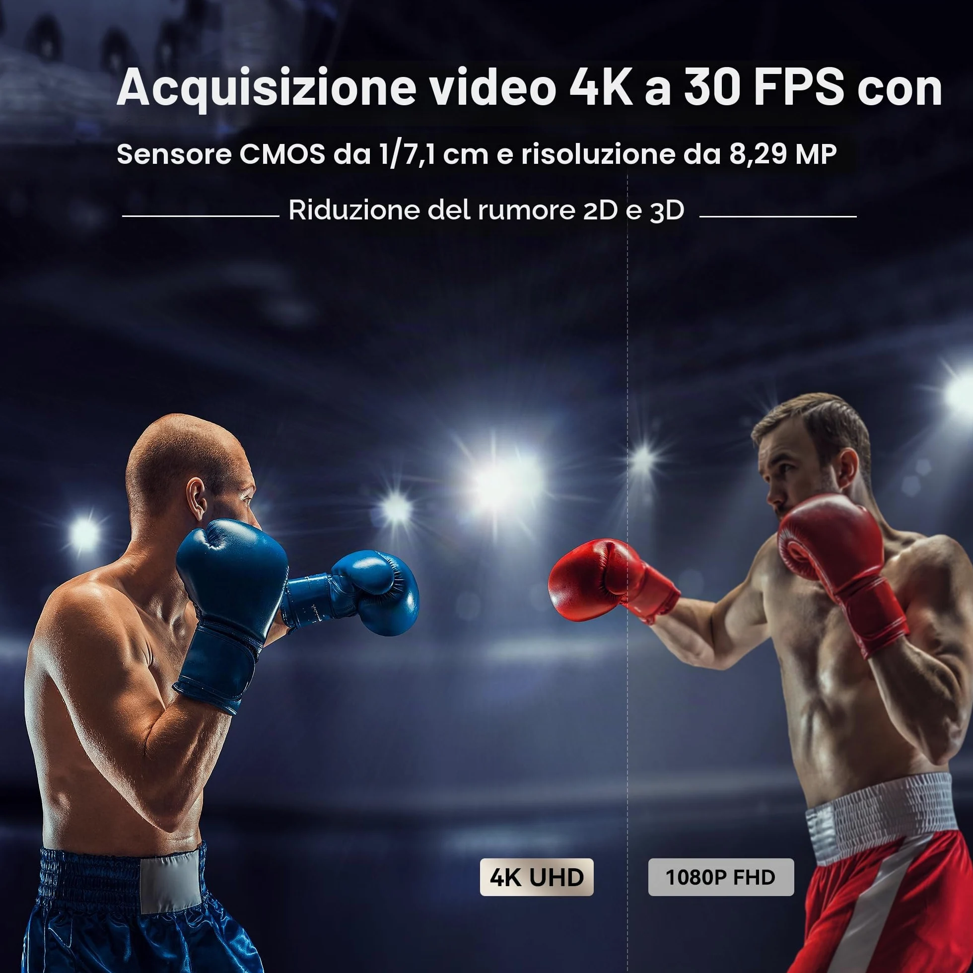 Tenveo Telecamera PTZ NDI 4K con AI Auto-Tracking, Zoom Ottico 20x, USB3.0/HDMI/LAN PoE Camera PTZ NDI per IP Live Streaming Chiesa Videoconferenze Eventi YouTube OBS vMix Livestream