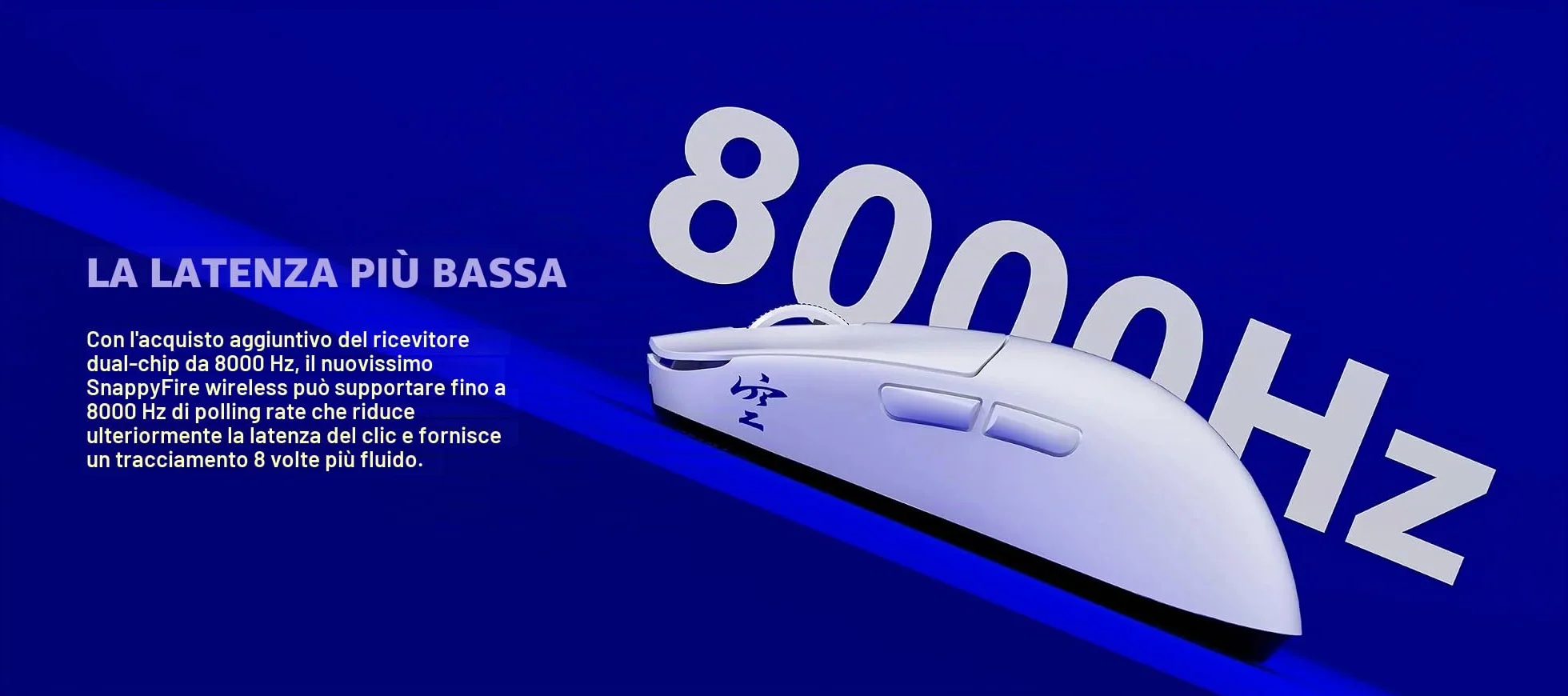 Ninjutso Sora V2 8K Mouse Wireless Gaming (39g) - Sensore AIMNINJA, 26000 DPI, Ricevitore SnappyFire 8K Incluso, Policarbonato, Nero
