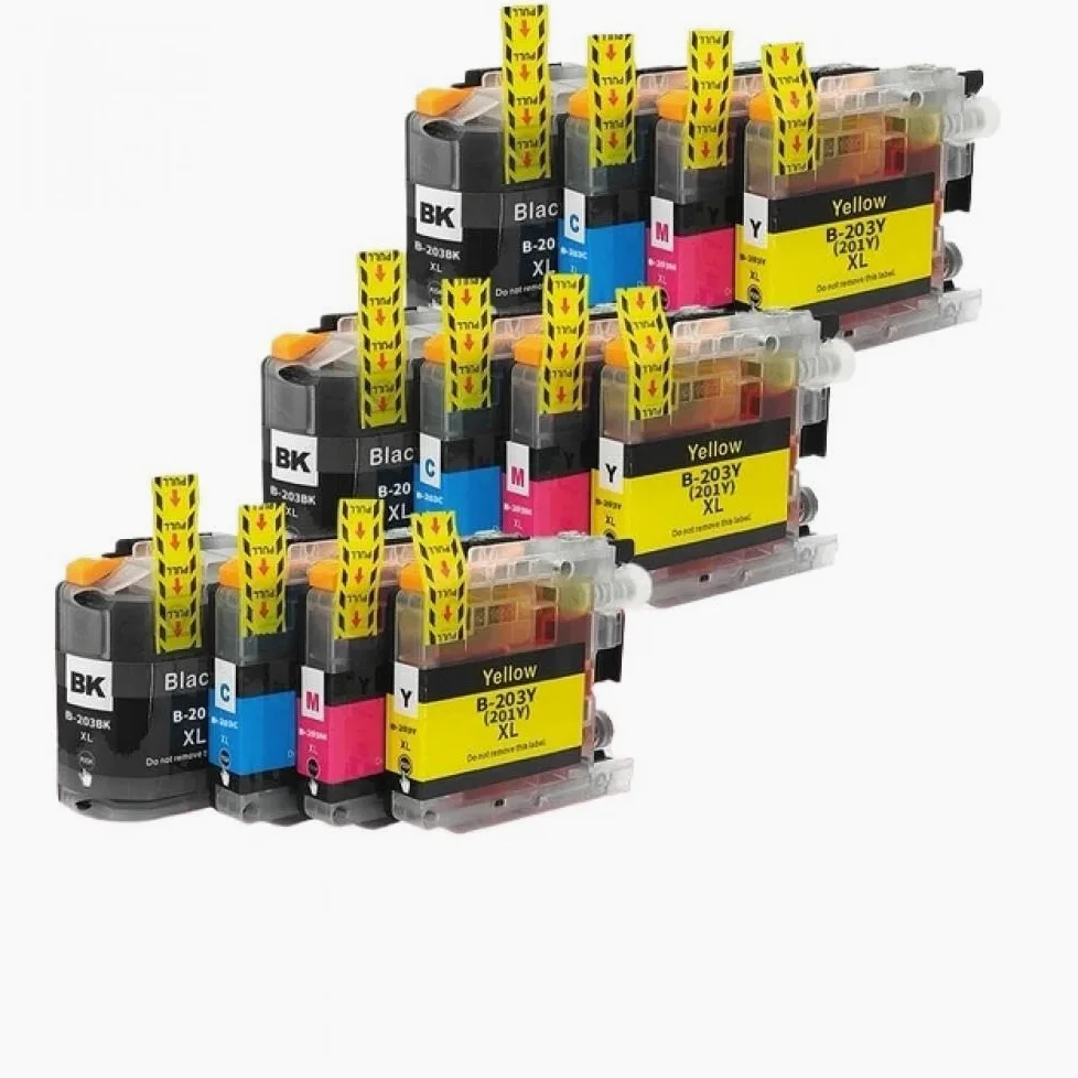 Cartuccia d'inchiostro ad alta resa LC201XL LC203 C201 compatibile con stampanti MFC J460DW J480DW J485DW J680DW J880DW J885DW J5520DW(3 Set)