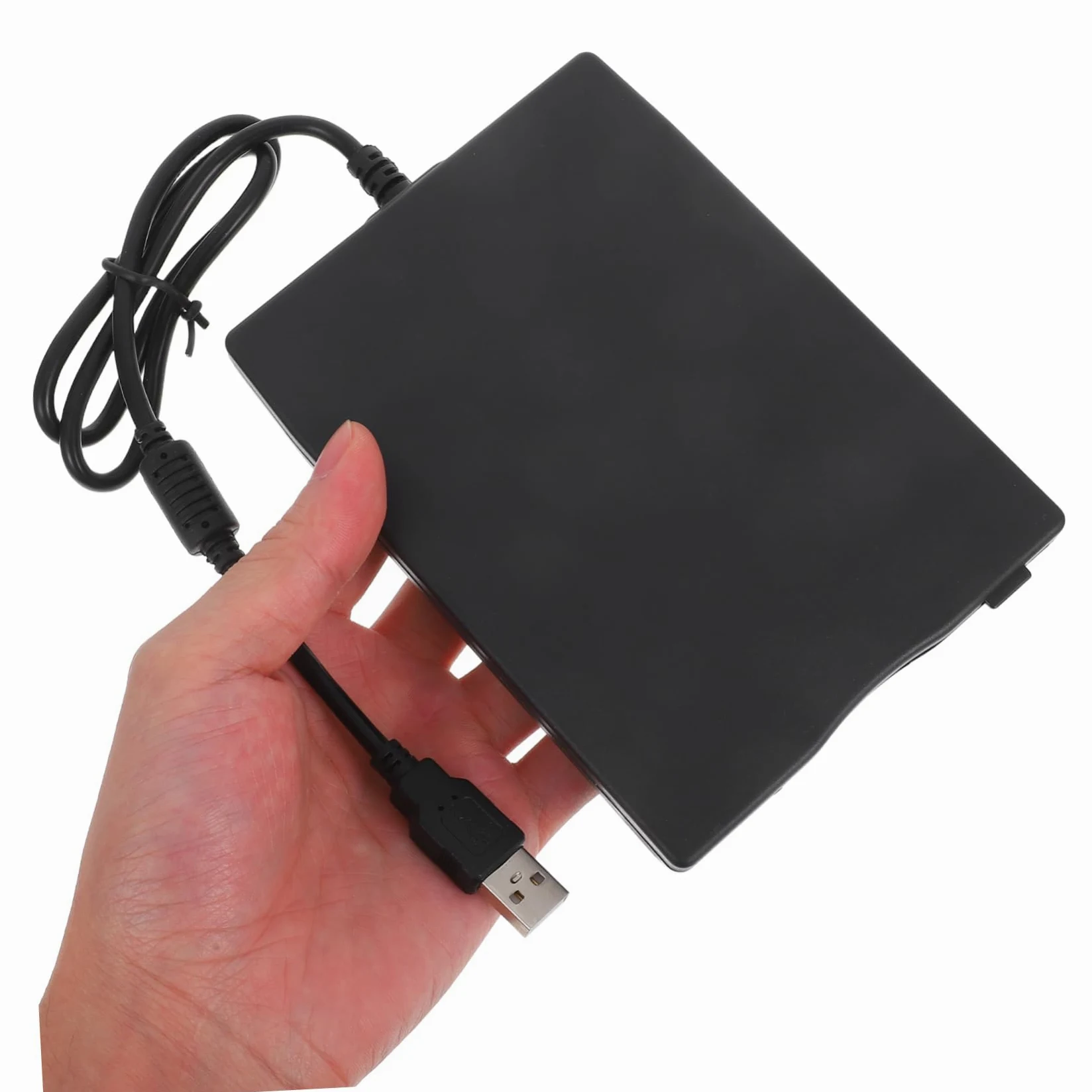 NUOBESTY Lettore di Dischetti Esterno USB 2.0 per Laptop e Desktop, Leggero, Compatibile con Sistemi Operativi, Nero Abs