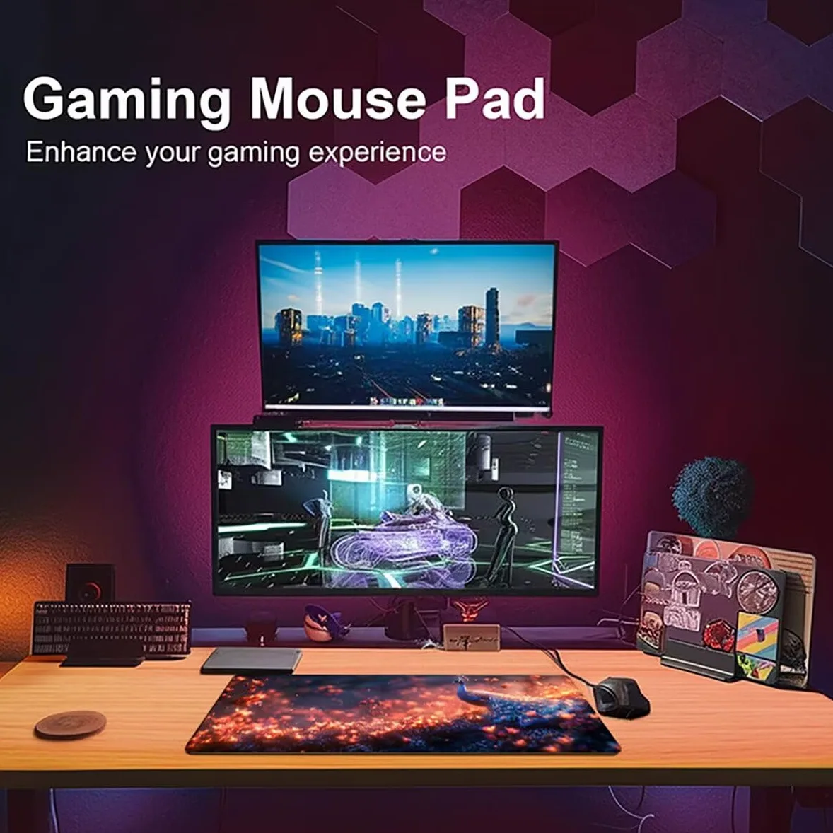 Tappetino per Mouse Gaming XXL 1200x600x3mm– Ufficio Mousepad Grande – Migliora la Velocità e la Precisione Tenuta Stabile Sottomano per Ufficio e Casa Accessori Scrivania Uomo PjY14089 N-U