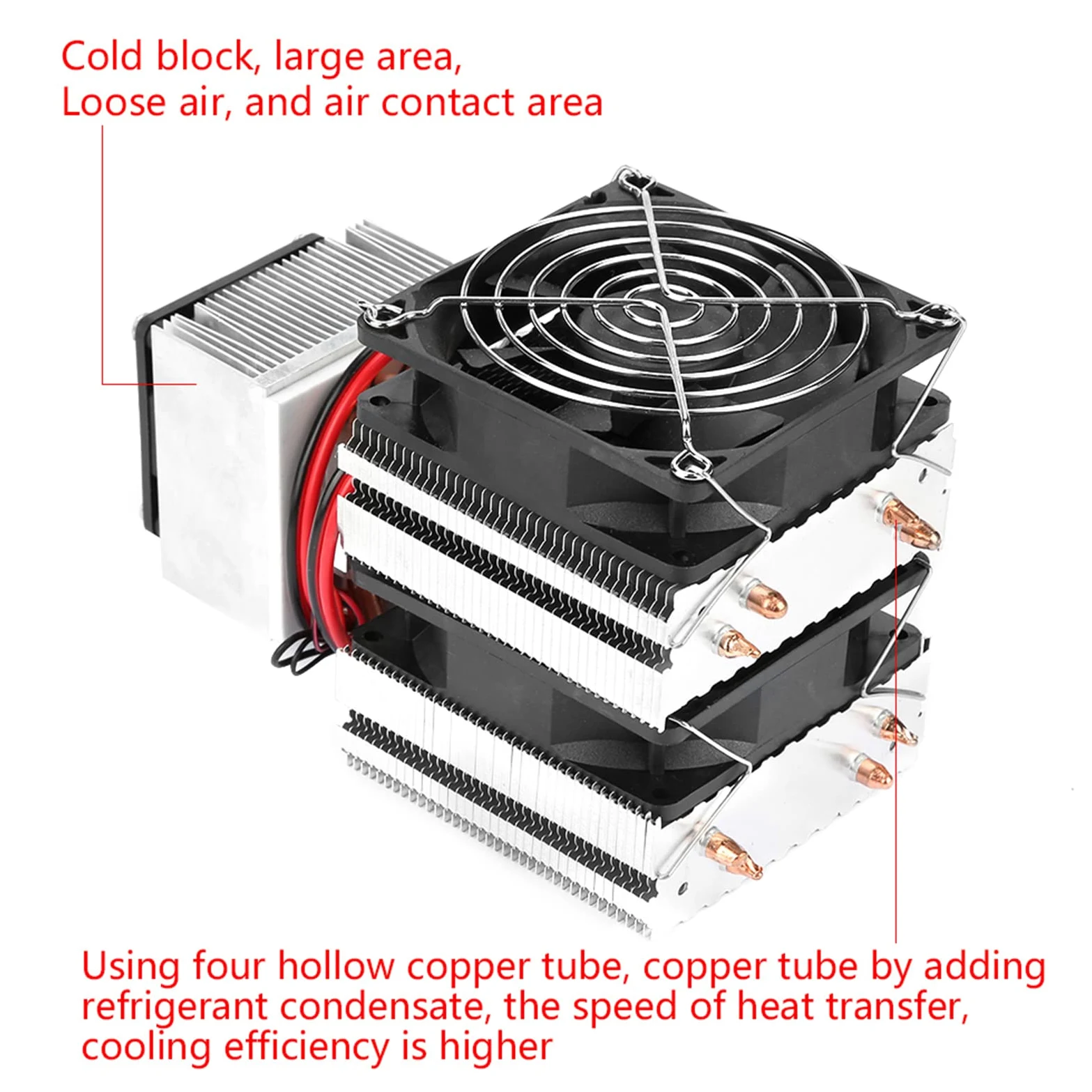 Dispositivo di raffreddamento termoelettrico 12715 di refrigerazione a semiconduttore Potente dispositivo di raffreddamento Mini frigorifero fai-da-te per casa ufficio Aut