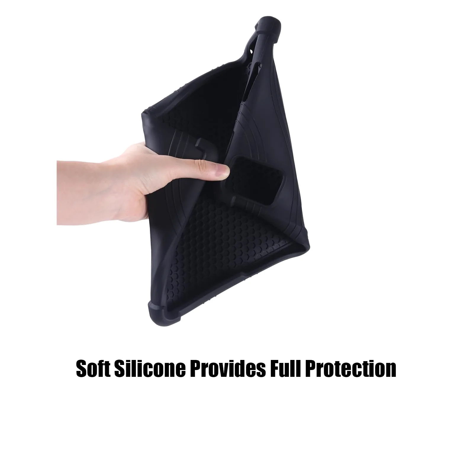 Custodia in silicone per Callsky-Tab 10.1 pollici Android Tablet caso, custodia per bambini per Callsky 10.1 pollici supporto regolabile (nero)