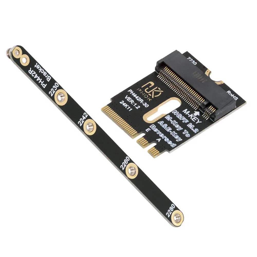 cablecc NGFF M.2 Key A+E a PCI-E 4.0 NVME M-key con adattatore di estensione della staffa per scheda madre del laptop SSD 2230 2280