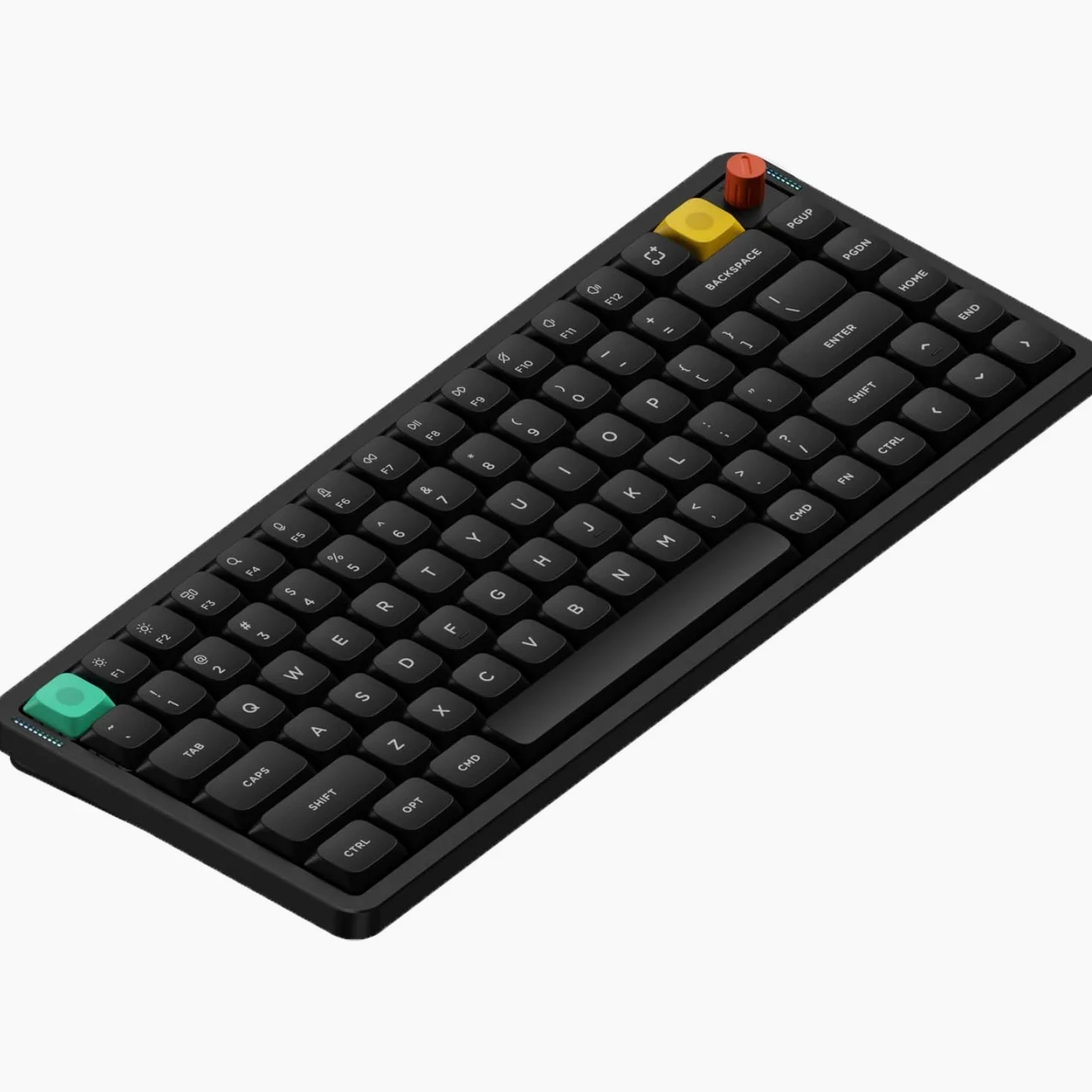 nuphy Air75 V3 Tastiera meccanica wireless sostituibile a caldo, 84 tasti, 75% tastiera a basso profilo personalizzata con manopola, retroilluminazione RGB, assemblata a giunto, compatibile con