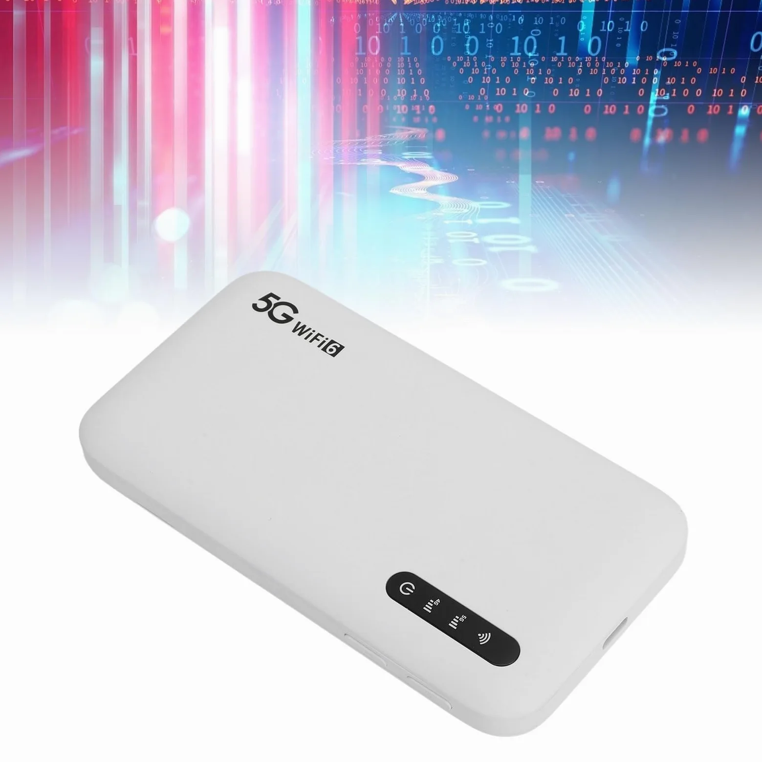 Hotspot Mobile WiFi 6 5G, Router Portatile, Batteria da 6100 MAh, Fino a 16 Dispositivi, Ideale per Viaggiatori in più Paesi