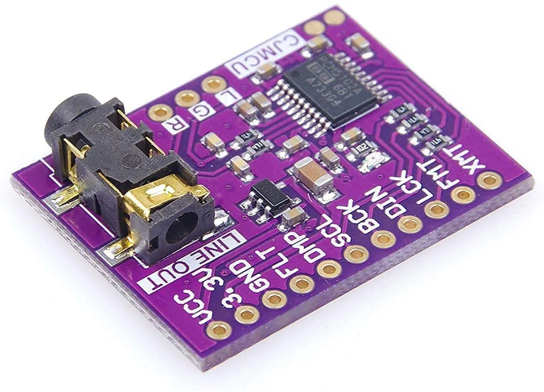 PCM5102A Convertitore digitale-analogico Modulo vocale PLL Scheda audio DAC stereo Scheda audio 3,5 mm Jack stereo 24 bit Modulo audio digitale per Raspberry Pi