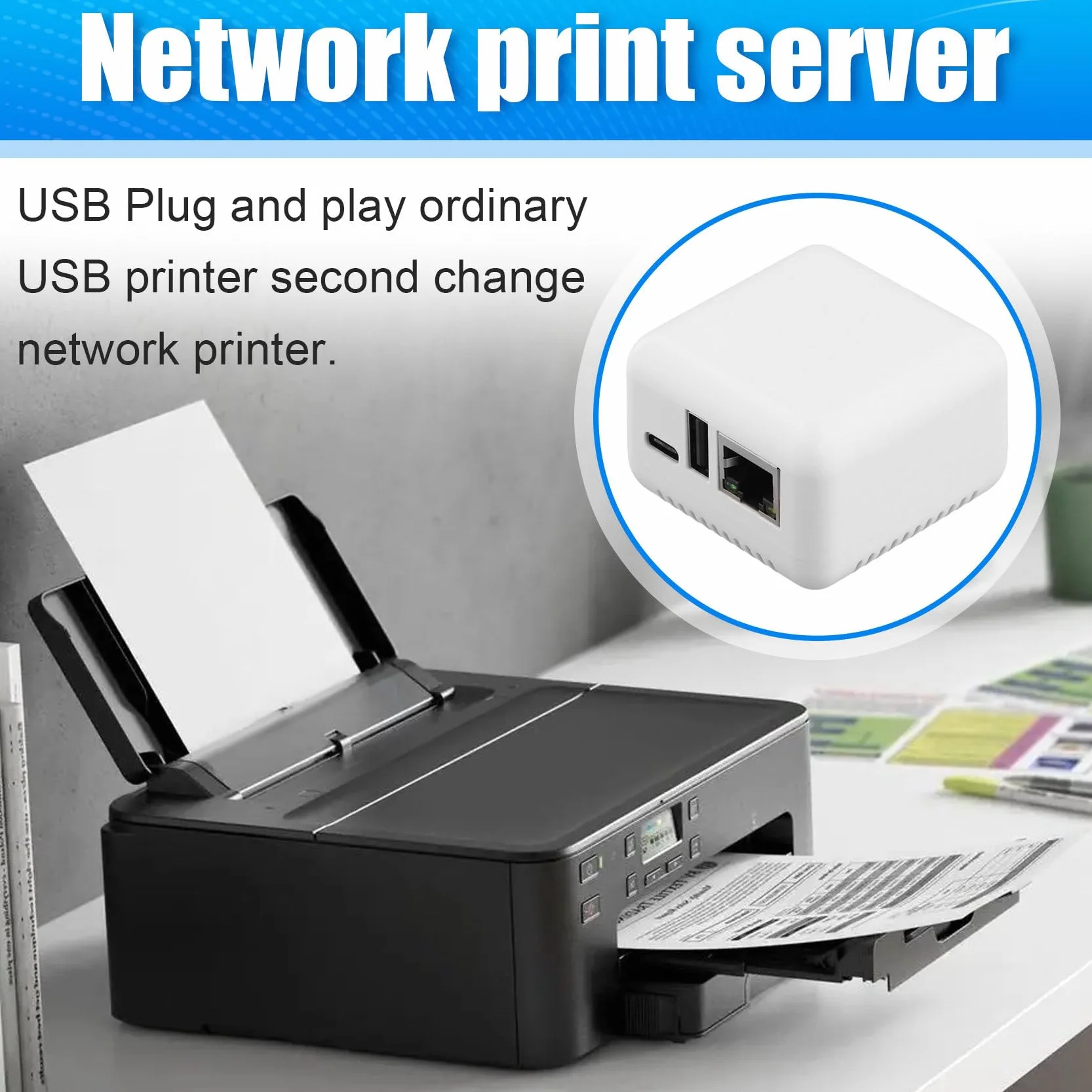 Stampa facile del collegamento del cavo di USB 2.0 del mini server di stampa P330, mini server di stampa della nuvola NP330