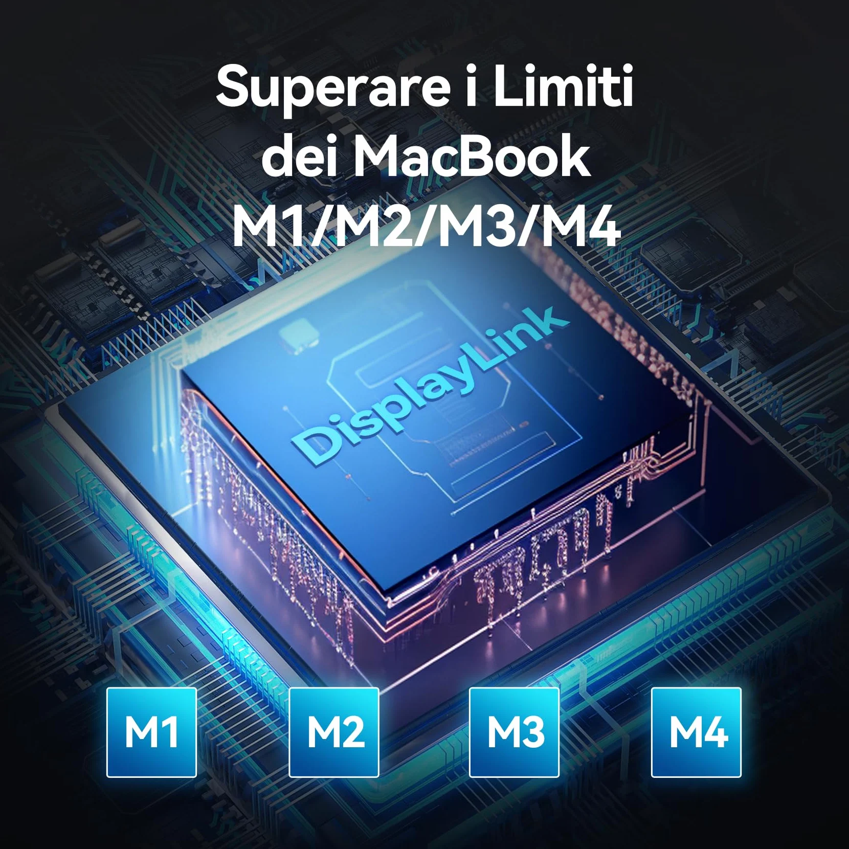 VENTION Docking Station DisplayLink per MacBook M1/M2/M3/M4, Docking Station USB C 11 in 1 con Doppio Monitor 4K@60Hz,Stazione per portatile con USB A/C 10Gbps,HDMI,DP,PD 100W,SD/TF
