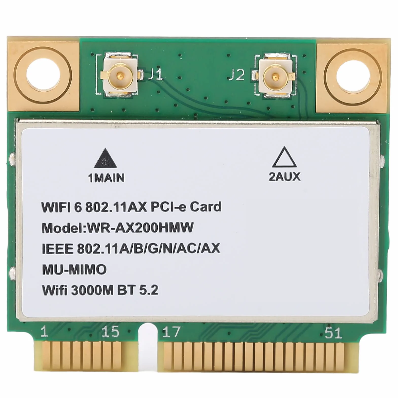 Scheda di Rete Wireless 2.4G/5G Dual Band 2974M WiFi6 MU MIMO per PC con Mini PCIE, Veloce Ed Efficiente, Supporta Notebook, Piccoli Host, Macchine Tutto in, Macchine