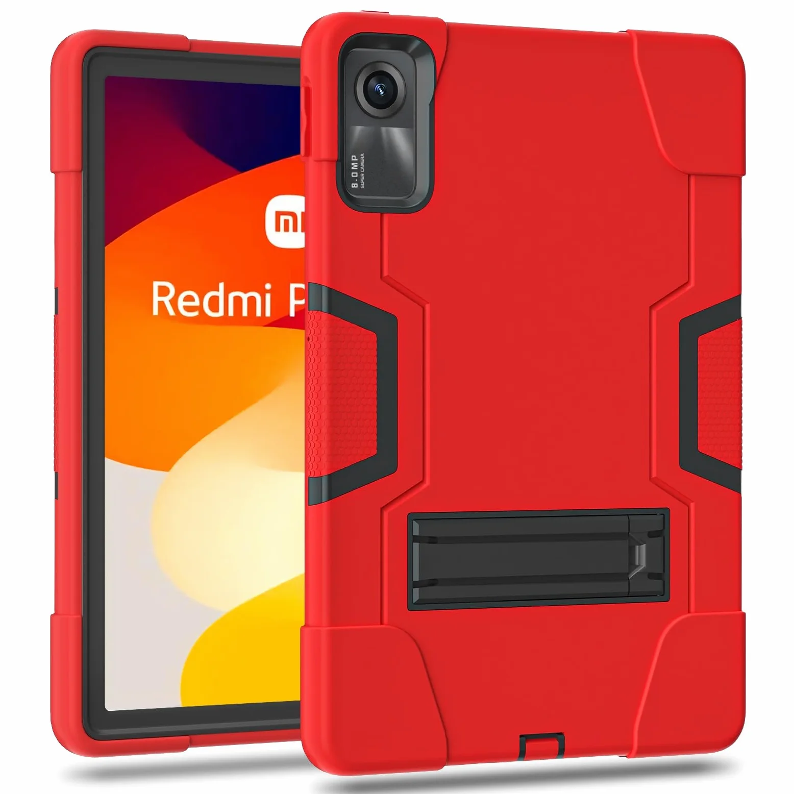 Custodia protettiva per tablet PC custodia protettiva compatibile con Xiaomi Redmi Pad SE 11 "(2023) custodia in silicone per tablet con cavalletto, guscio resistente antiurto robusta copertura
