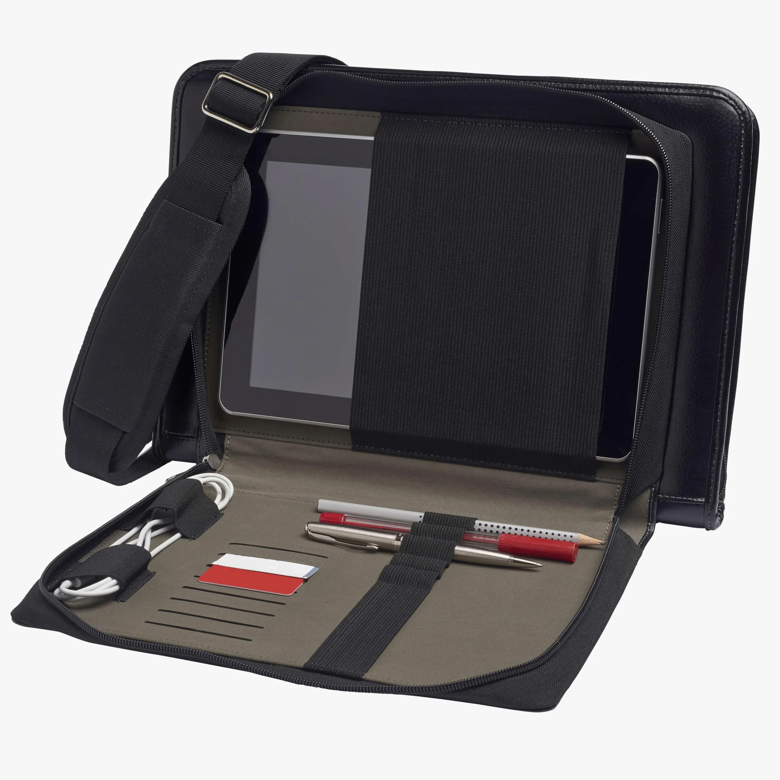 Custodia per laptop in pelle nera - Compatibile con Lenovo IdeaPad 1 Student Laptop da 14" HD