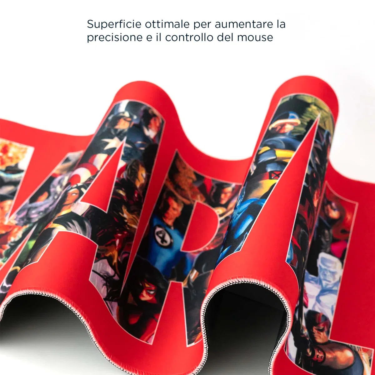 Grupo Erik: Tappetino Mouse Avengers | Tappetino mouse Marvel XXL, base antiscivolo, 100% waterproof e con rifiniture di qualità, 80 x 35 cm, Tappetino Gamer