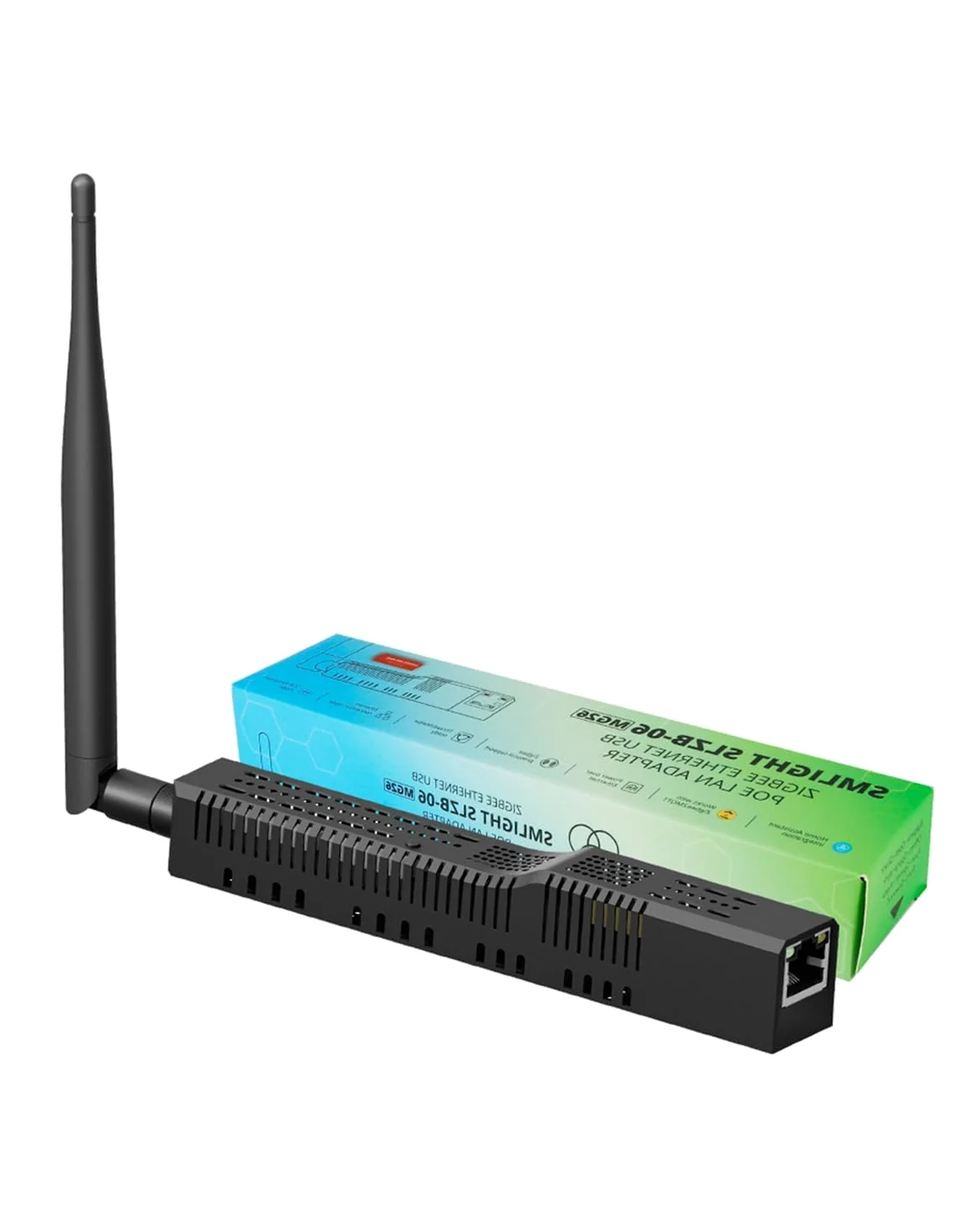 SMLIGHT SLZB-06 MG26U (modello 2026) Zigbee 3.0 a Ethernet, USB e coordinatore gateway WiFi con PoE, gateway universale per assistente domestico/Zigbee2MQTT/ZHA, adattatore USB wireless Zigbee 3.0