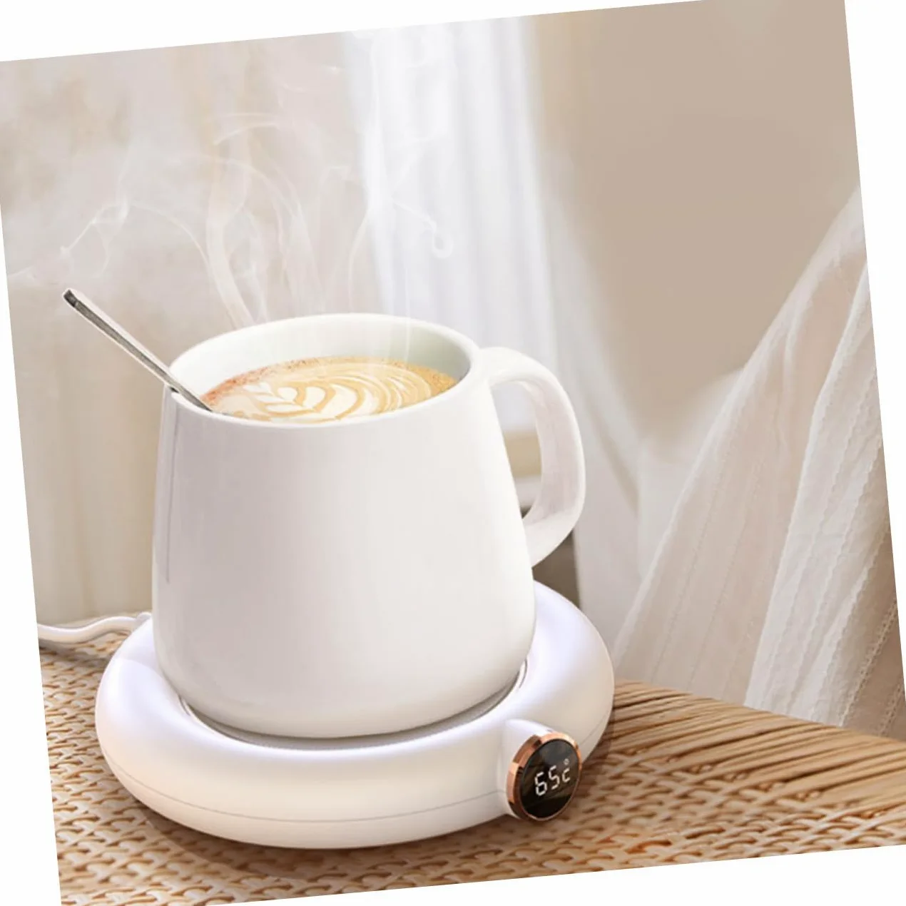 TOYANDONA 1pezzi Scalda Tazze Isolanti per Caffè e Tè Scalda Tazze da Latte Cuscinetto Pratico Sottobicchiere di Ricarica USB per Ufficio e Casa