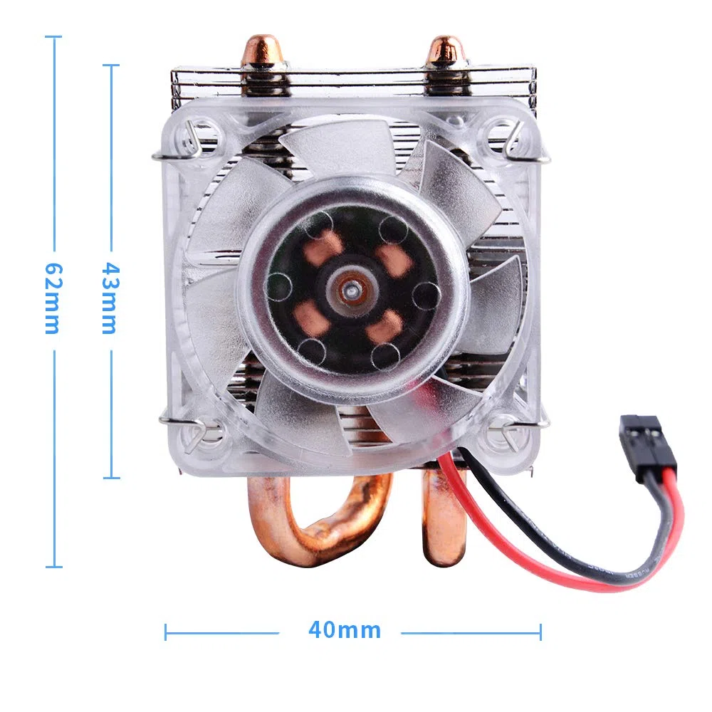 GeeekPi Raspberry Pi Low-Profile CPU Cooler, Raspberry Pi Orizzontale Ice Tower Cooler, Ventola RGB con Raspberry Pi dissipatore per Raspberry Pi 4 Modello B e Raspberry Pi 3B +/3B (Argento)