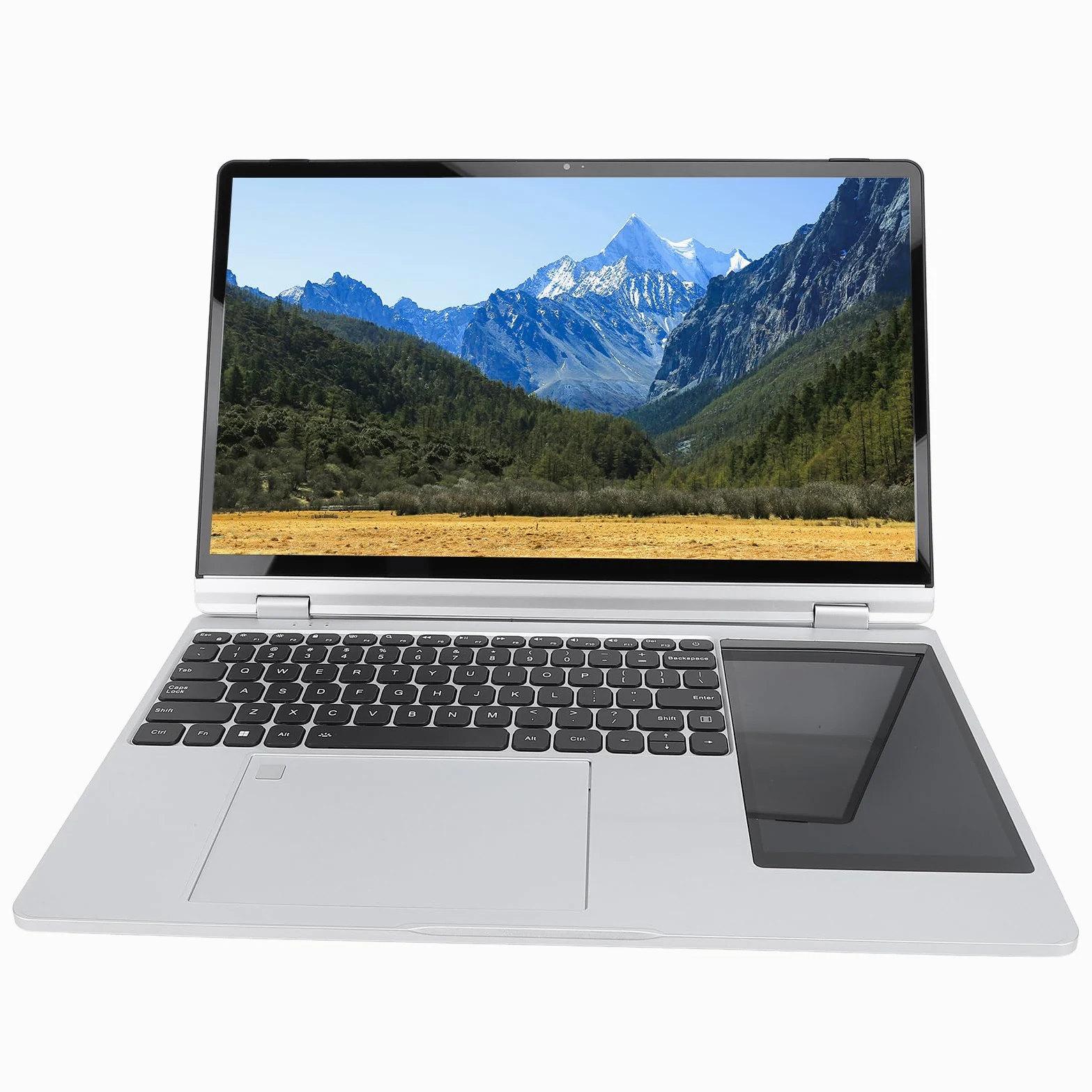 15.6in Computer per Laptop a Doppio Schermo, Tastiera Retroilluminata Ergonomica per Wins 11 PRO, PC per Laptop a Doppio Schermo per Lavoro/Multitasking, 32 GB RAM 256G Memoria Disco Rigido