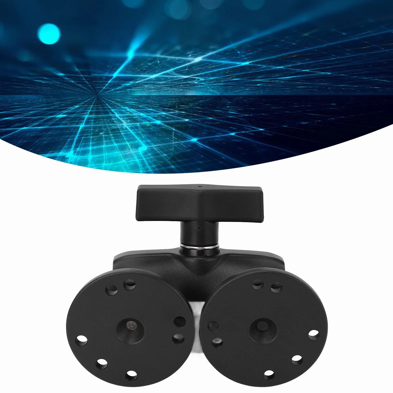 Supporto a Doppia Sfera per Carichi Pesanti, Adattatori a Sfera di Dimensione C da 1,5 Pollici Braccio a Doppia Presa con 2 Piastre Rotonde, per Tablet, Telefono, Fishfinder, in