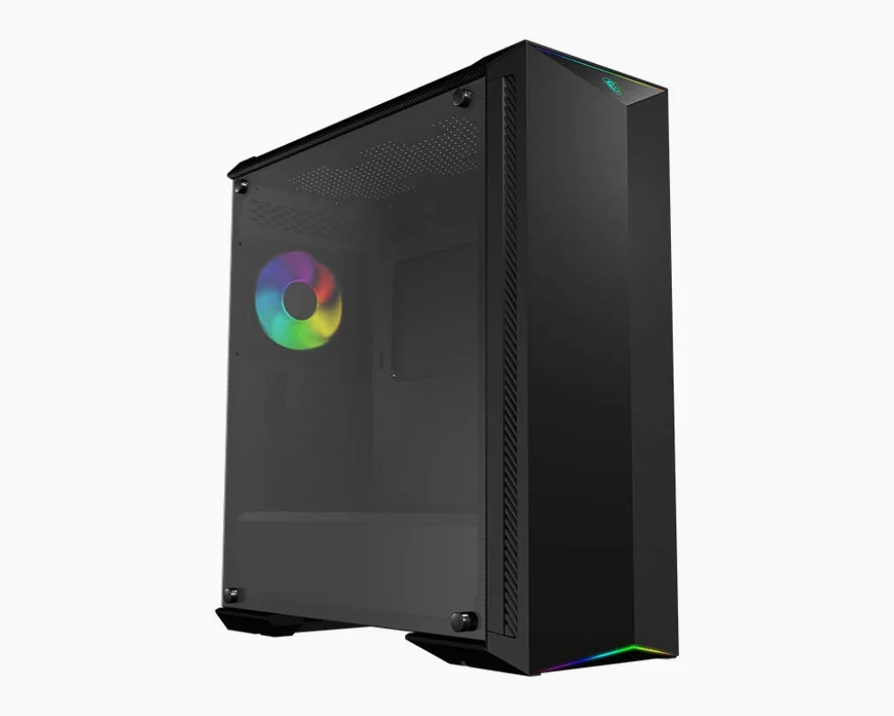 MSI MPG GUNGNIR 100 Case ATX/EATX, ventola ARGB e controller incluso (Mystic Light), radiatori fino a 420mm, vetro temperato 4mm, airflow ottimizzato, personalizza in 3D, 2x USB 3.0 + HD Audio/Mic