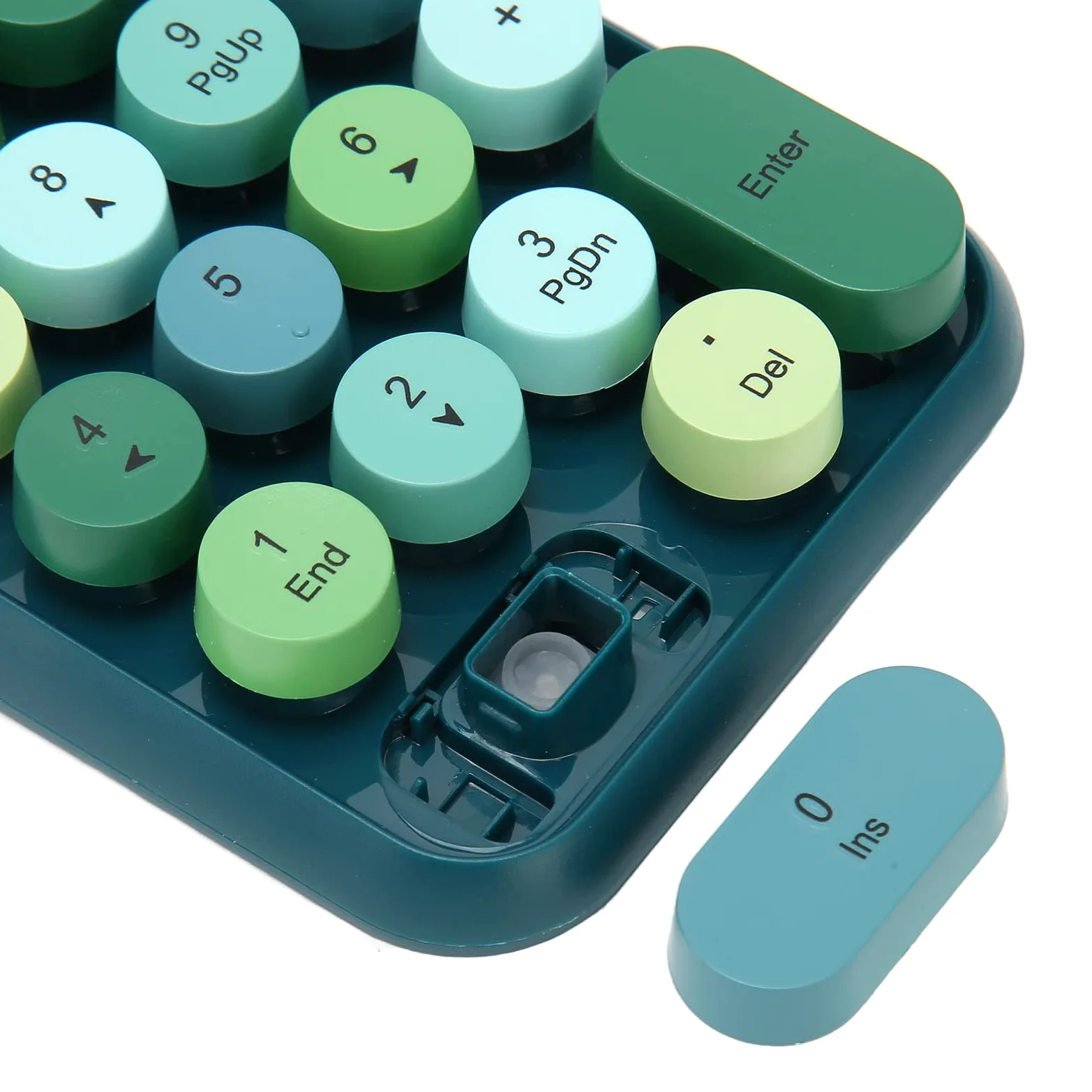 Tastierino Numerico USB, Tastierino Numerico Meccanico per Laptop, Tastierino Numerico per Macchina da Scrivere a Colori retrò a 18 Tasti per XP, per (Colore verde scuro)