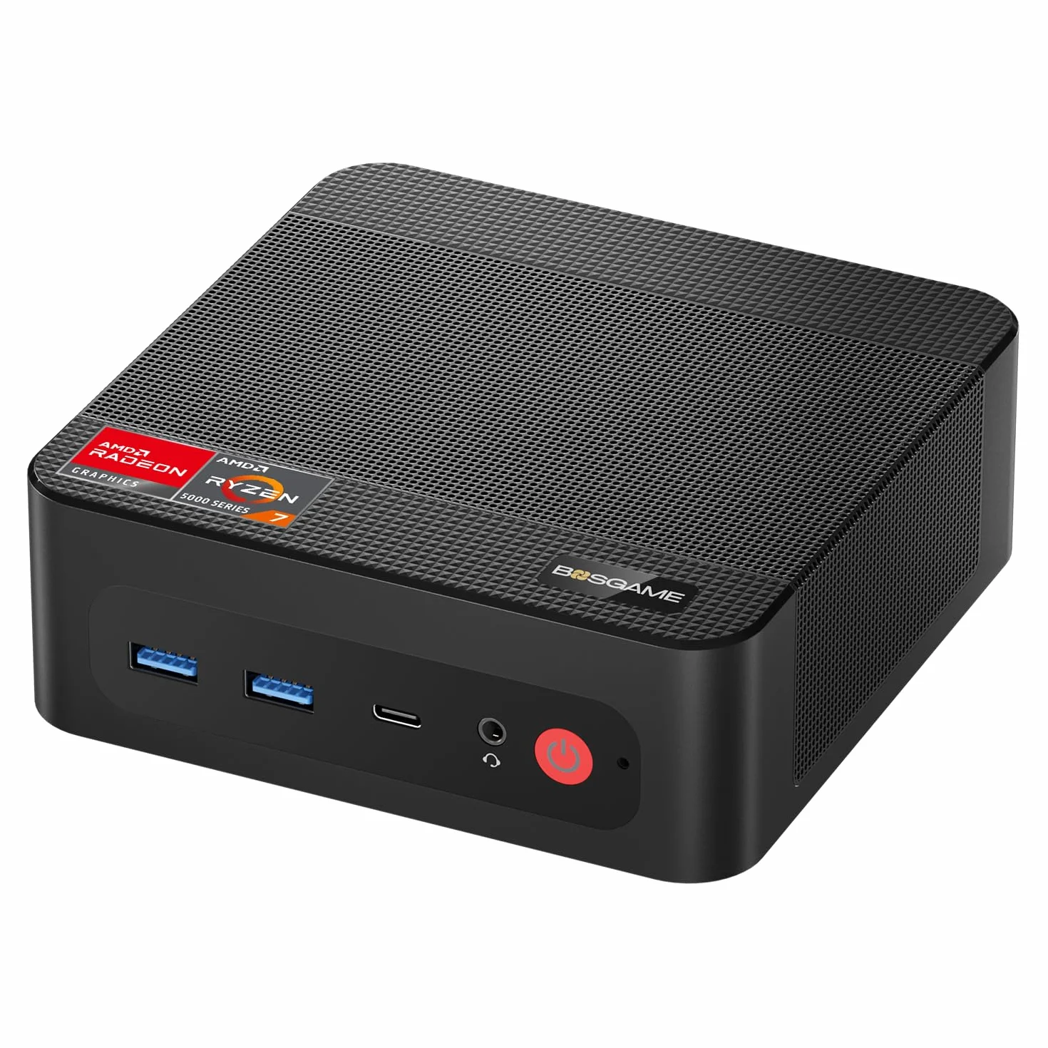 BOSGAME P4 Plus Dual 2.5G LAN Mini PC da gioco, processore Ryzen 7 5825U (fino a 4,5 GHz), Windows 11 Pro Mini Computer da 16 GB DDR4 RAM, SSD da 512 GB PCIe 3.0, Mini PC da gioco