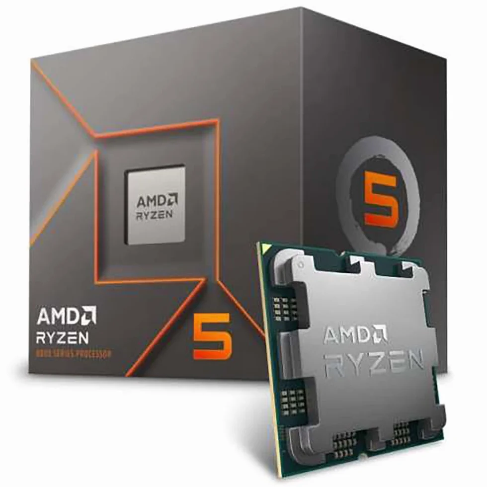 Processore AMD Ryzen 5 8400F (6 Core/12 threads, 65W DTP, AM5 Socket, 22MB Cache,Boost di Frequenza fino a 4.7GHz max, con dissipatore ad aria "Wraith Prism Cooler")