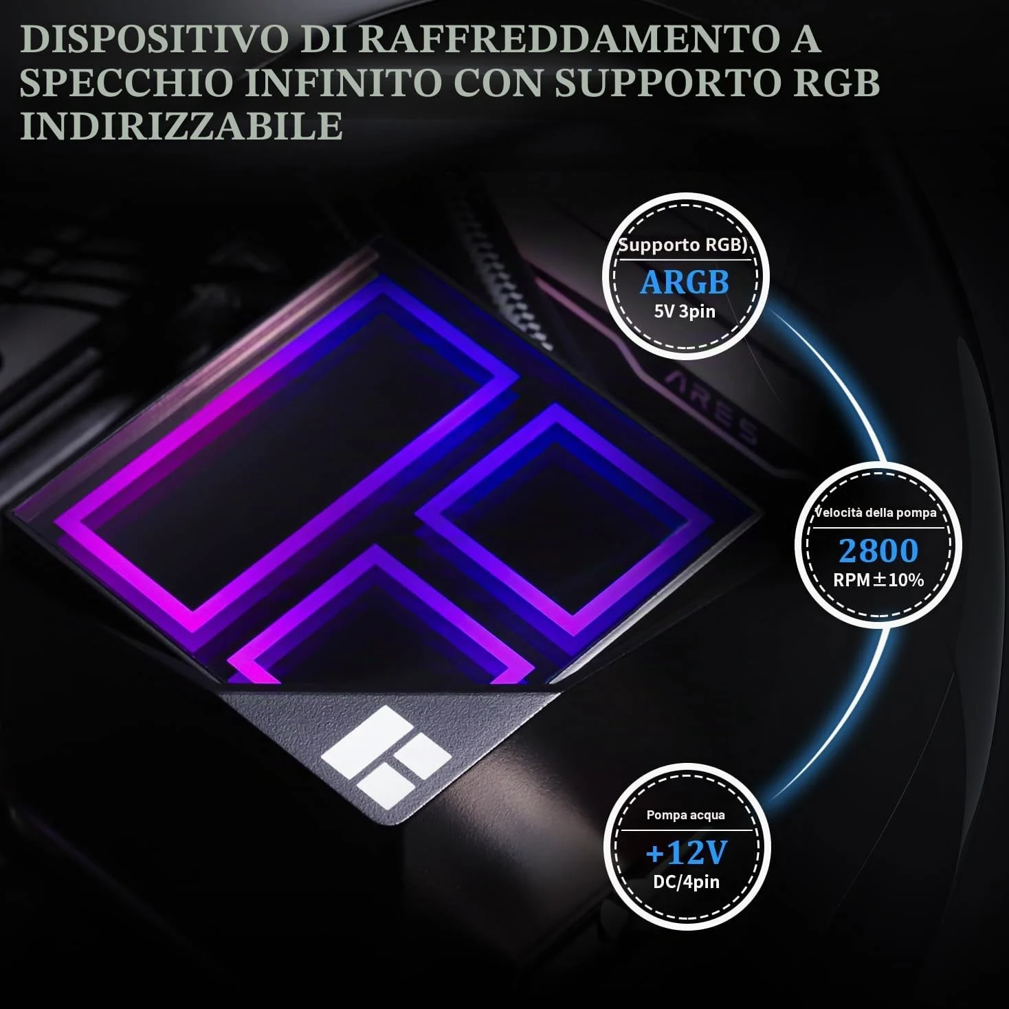 Thermalright Frozen Infinity 360 BLACK Dissipatore ad acqua per CPU, Raffreddatore CPU AIO 360, Triple ventole PWM TL-M12, Dissipatore CPU a specchio infinito, per AM4/AM5, Intel LGA1851/1700/115x