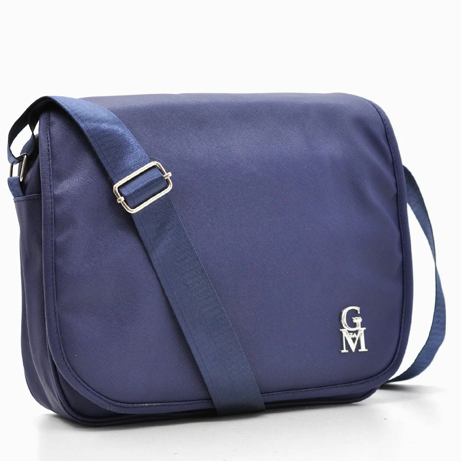Borsa Messenger in Tessuto Tecnico, Porta Laptop 35x23x13cm, Blu Navy, Tracolla Regolabile per Ufficio e Lavoro