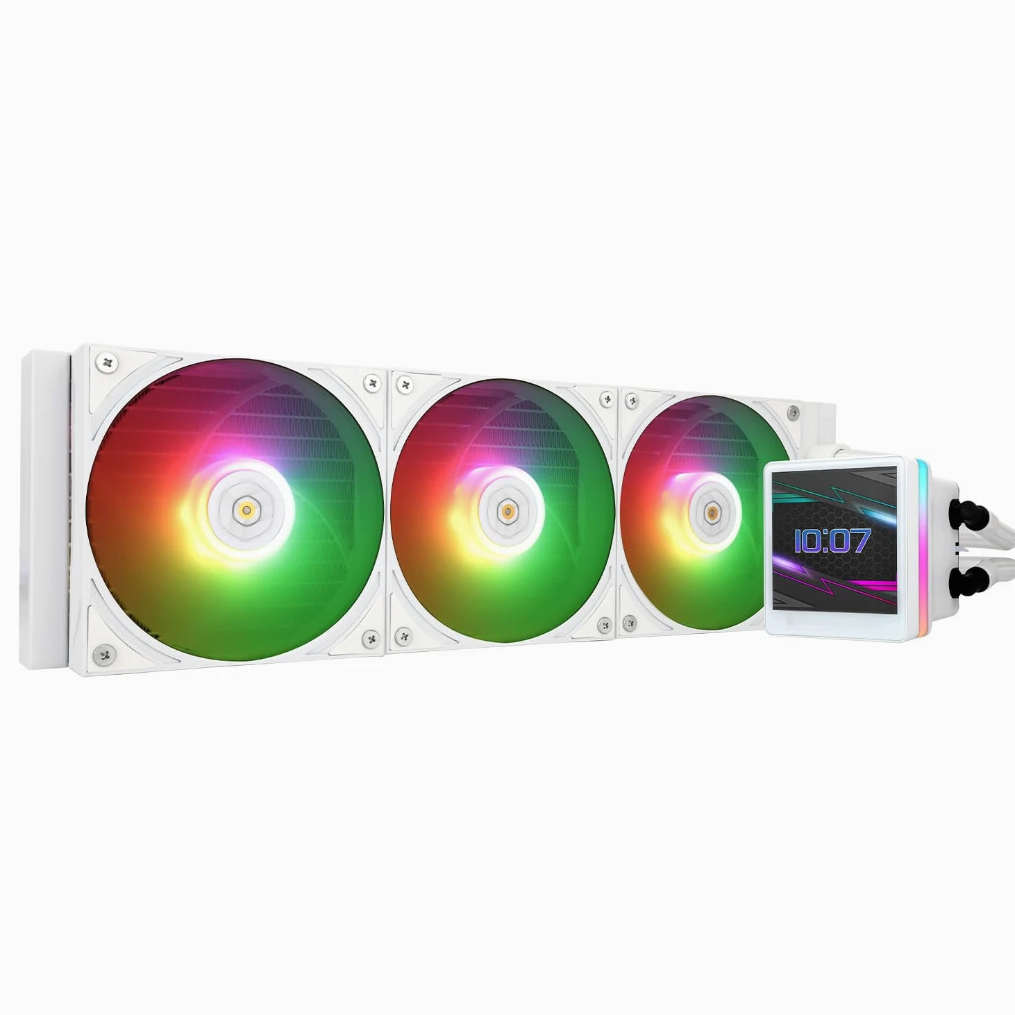 TR-Thermalright Grand Vision 360 ARGB Bianco, ventola di raffreddamento CPU con schermo LCD IPS da 3,4 pollici con risoluzione 480x480, magnete, tema schermo fai-da-te, per AM4/AM5, LGA1851/1700/115x