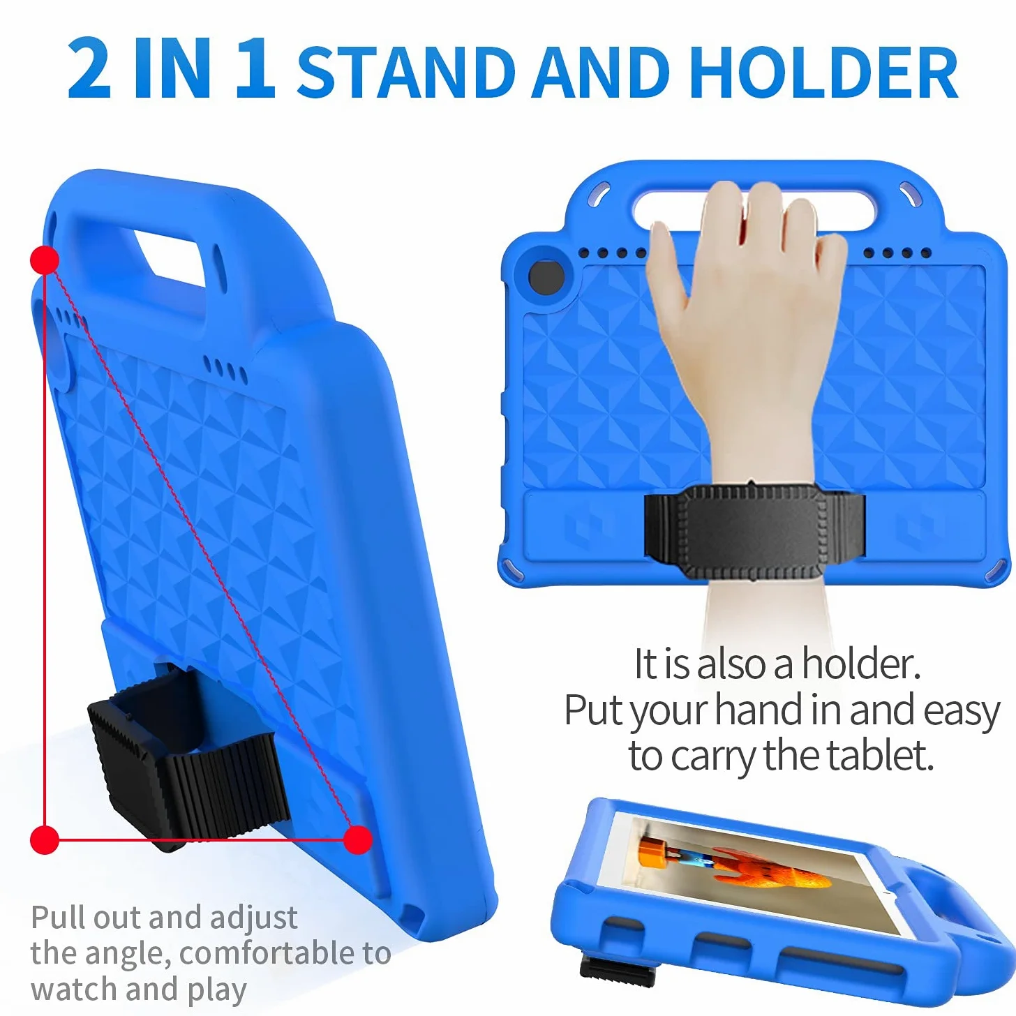 Custodia Protettiva per Tablet Custodia for Tablet for Il Fuoco HD 8. Plus (2020), Body Full Full Body Body Eva. Custodia Protettiva con Manico e Tracolla Protezione Resistente(Ye?Il)