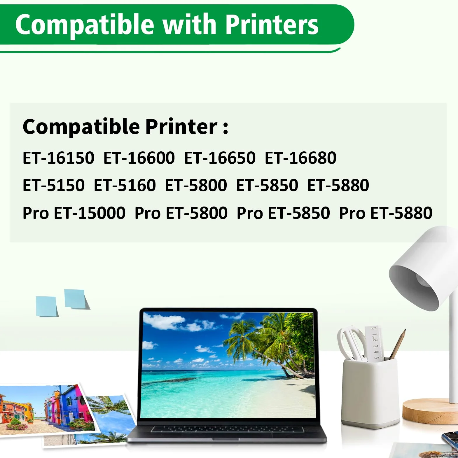 113 Inchiostro Compatibile con Epson 113 Flaconi di Inchiostro per Ecotank ET-5150 ET5150 ET-5170 ET-16650 ET-16600 ET-16150 ET-15000 ET-5100 ET-5160 ET-5800 Pro ET-5850 (8 Pack 2BK/2C/2M/2Y)