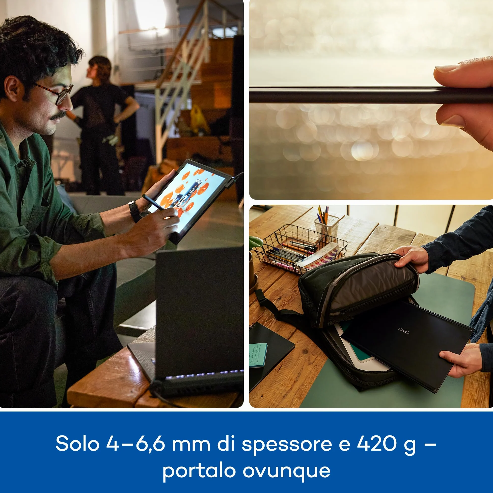 Wacom Movink 13 Tavoletta Grafica Nero 294 X 165 Mm Usb (wacom Movink 13 Pen Touch Oled Pen Display Dth135k0b)