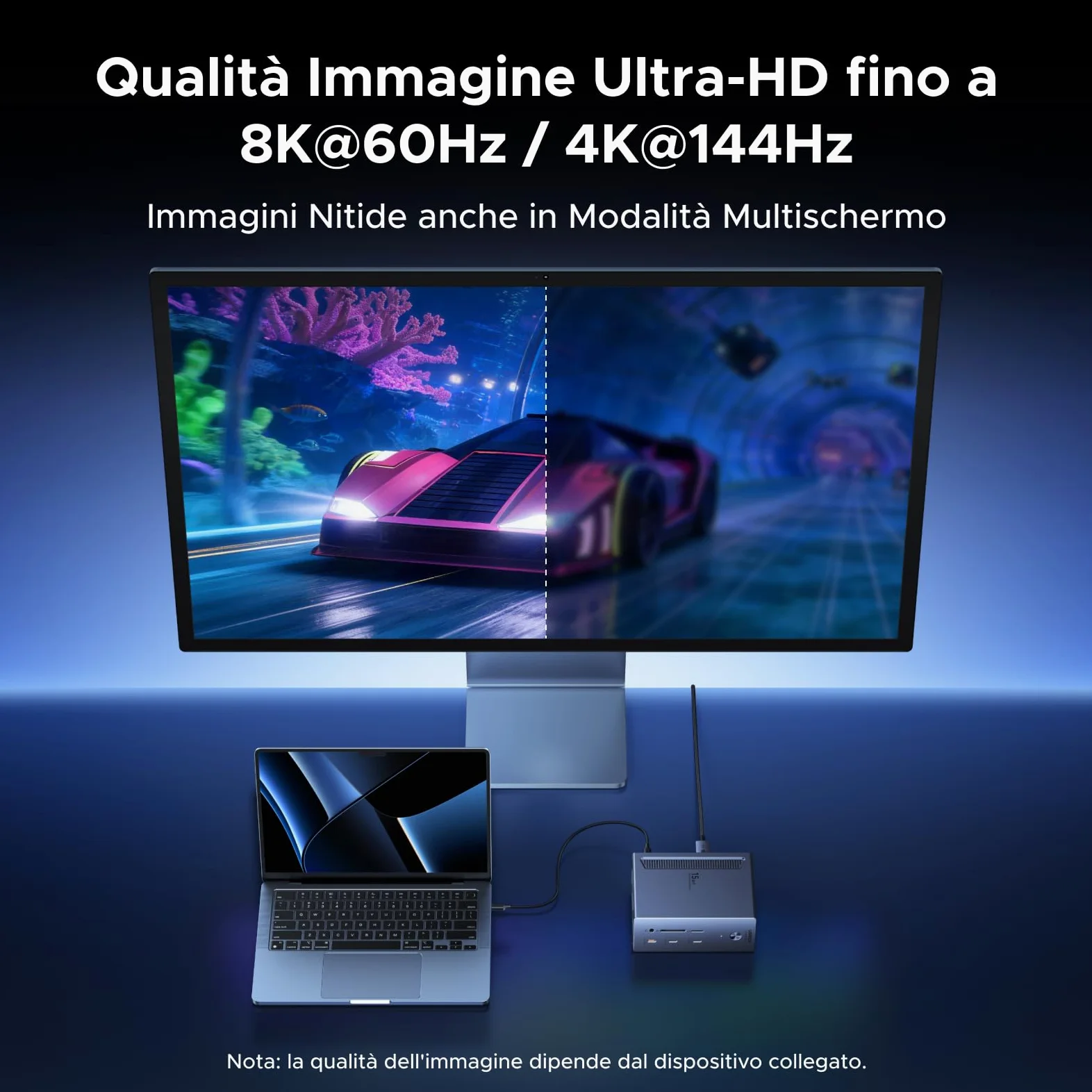 UGREEN DisplayLink 15 in 1 Docking Station USB C Quadruplo Display per Mac | 2 DP, 2 HDMI, Unico 8K, Quattro Schermi 4K, 10Gbps, RJ45 2,5GbE, Ricarica PD 100W, SD TF, Audio 3.5mm, CC 150W