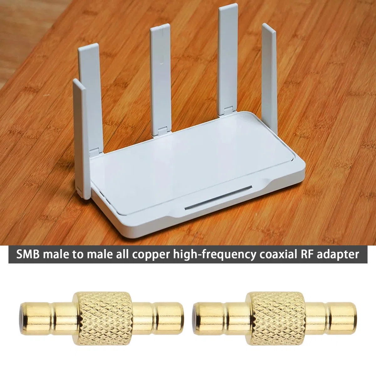 ECSiNG 2 Pezzi Adattatore Connettore SMB Maschio a Maschio SMB Dritto RF 50 Ohm Convertitore Connettore SMB Maschio a Maschio per Antenne TV Dispositivi LAN Wireless Cavo Coassiale Radio Wi-Fi