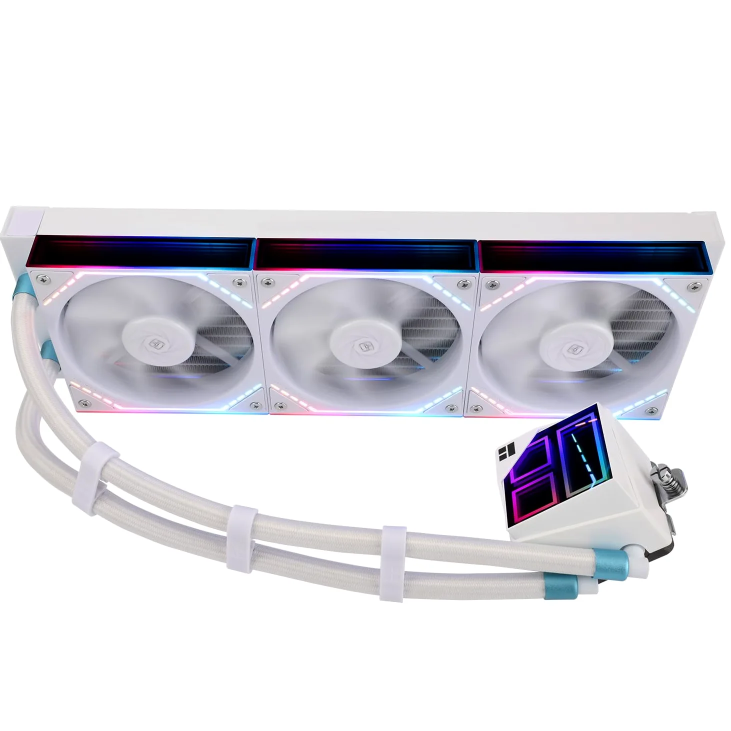 TR-Thermalright Frozen Infinity 360 Bianco Liquido CPU Radiatore, Radiatore Aio 360mm con Effetto Luce Infinity Mirror, 2000RPM, per AMD AM4/AM5, Intel LGA1851/1700/1150/1151