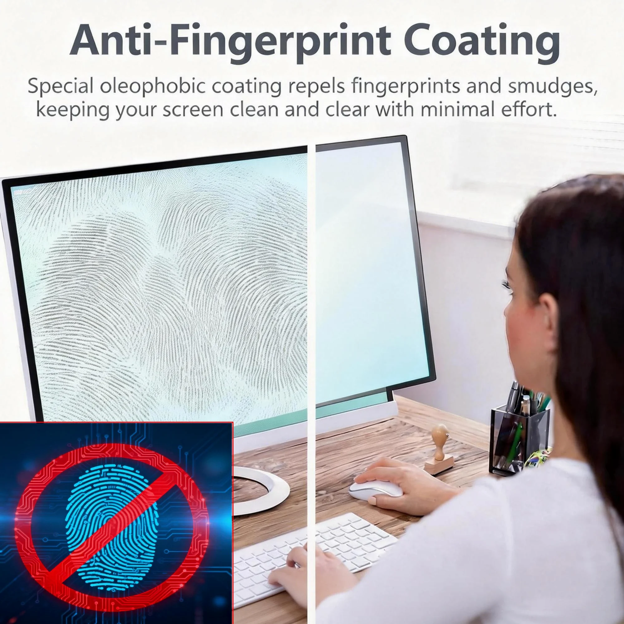 Pellicola protettiva per la privacy per monitor da 24 pollici, filtro anti luce blu per computer, pellicola protettiva per monitor per la cura degli occhi (16:9, 547 mm x 320 mm)