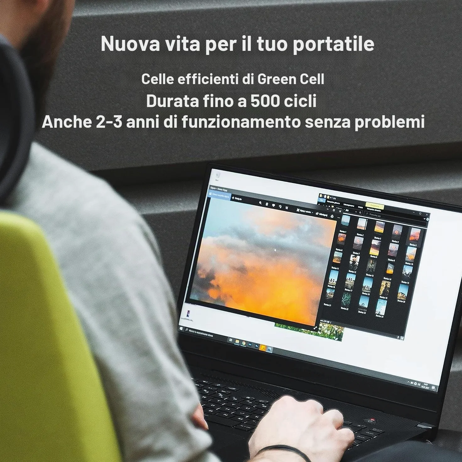 Green Cell L19C3PF7 L19D3PF5 L19L3PF5 Batteria per Lenovo IdeaPad 3-14ADA05 3-14IIL05 3-14IML05 3-15ADA05 3-15IIL05 Portatile (4650mAh 11.55V, color Nero)