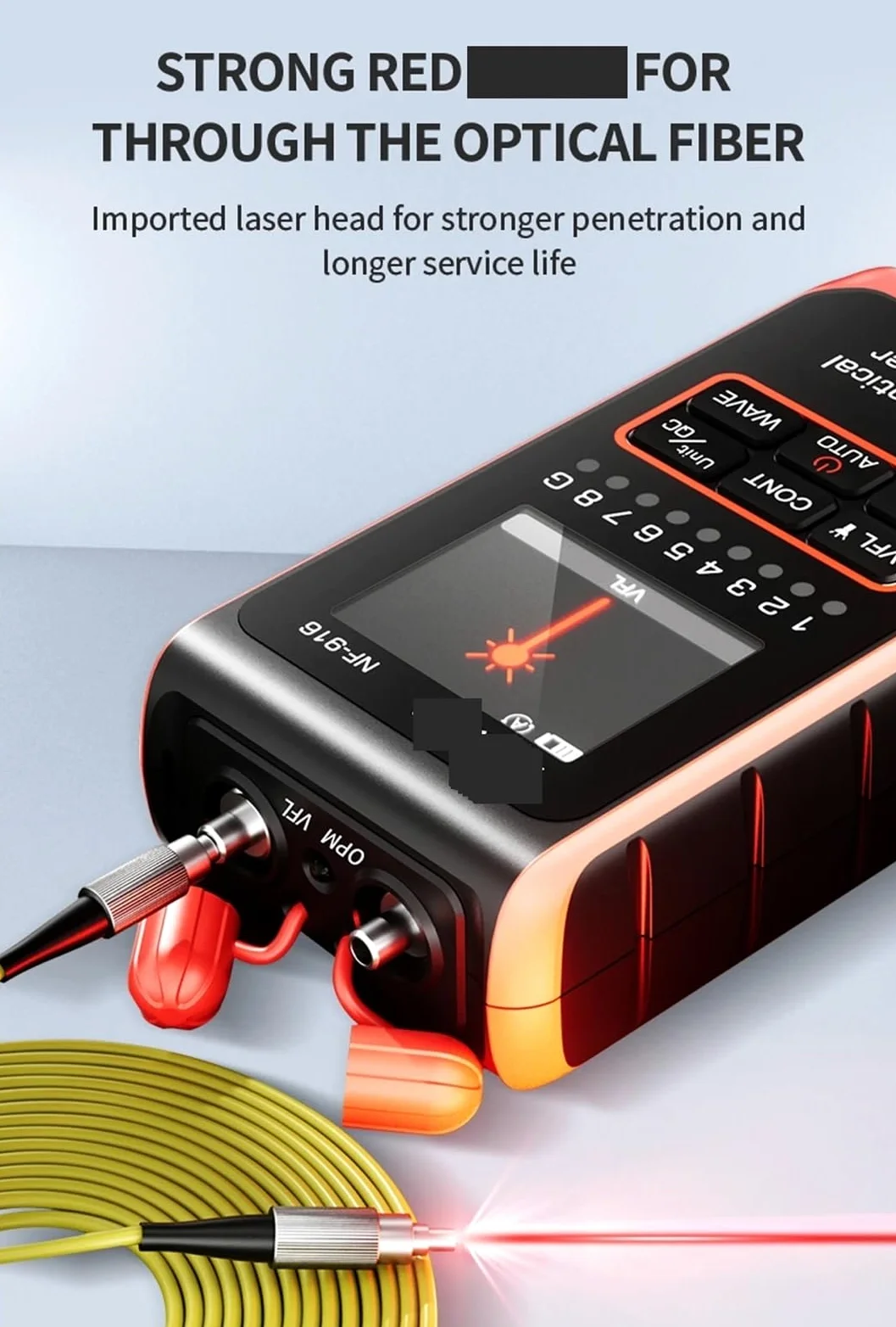 Tester per cavi di rete, NF-916 Tester for fibra ottica 4 in 1 Misuratore di potenza VFL REF FC SC ST Localizzatore visivo guasti Display LCD Strumenti rete