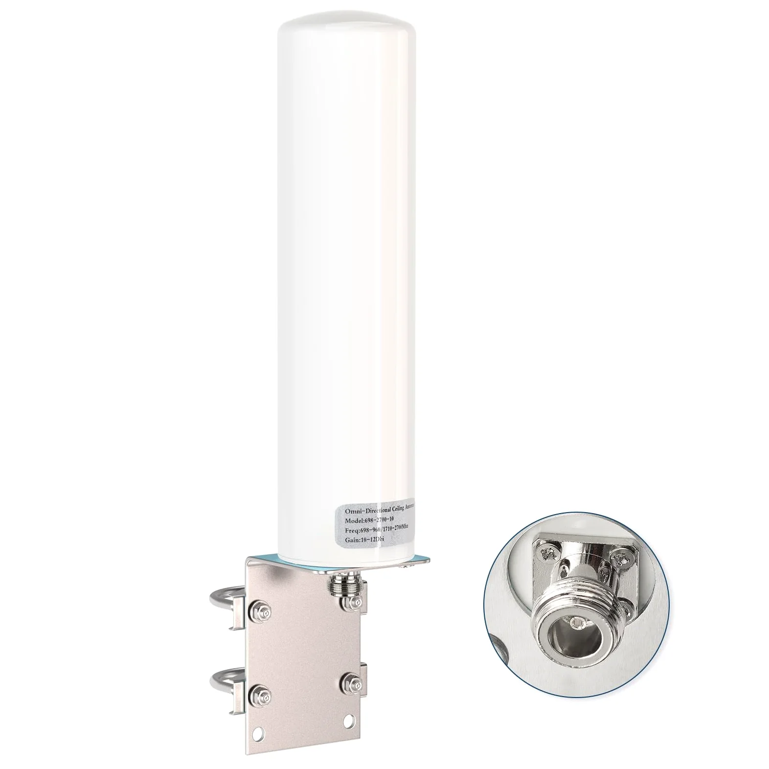 Superbat Antenna 4G Esterna 698-2700MHz 12DBi Omnidirezionale Antenna a Barile Esterna Connettore N Femmina Per 4G LTE Segnale Booster Router Casa Ufficio Veicolo Segnale Booster