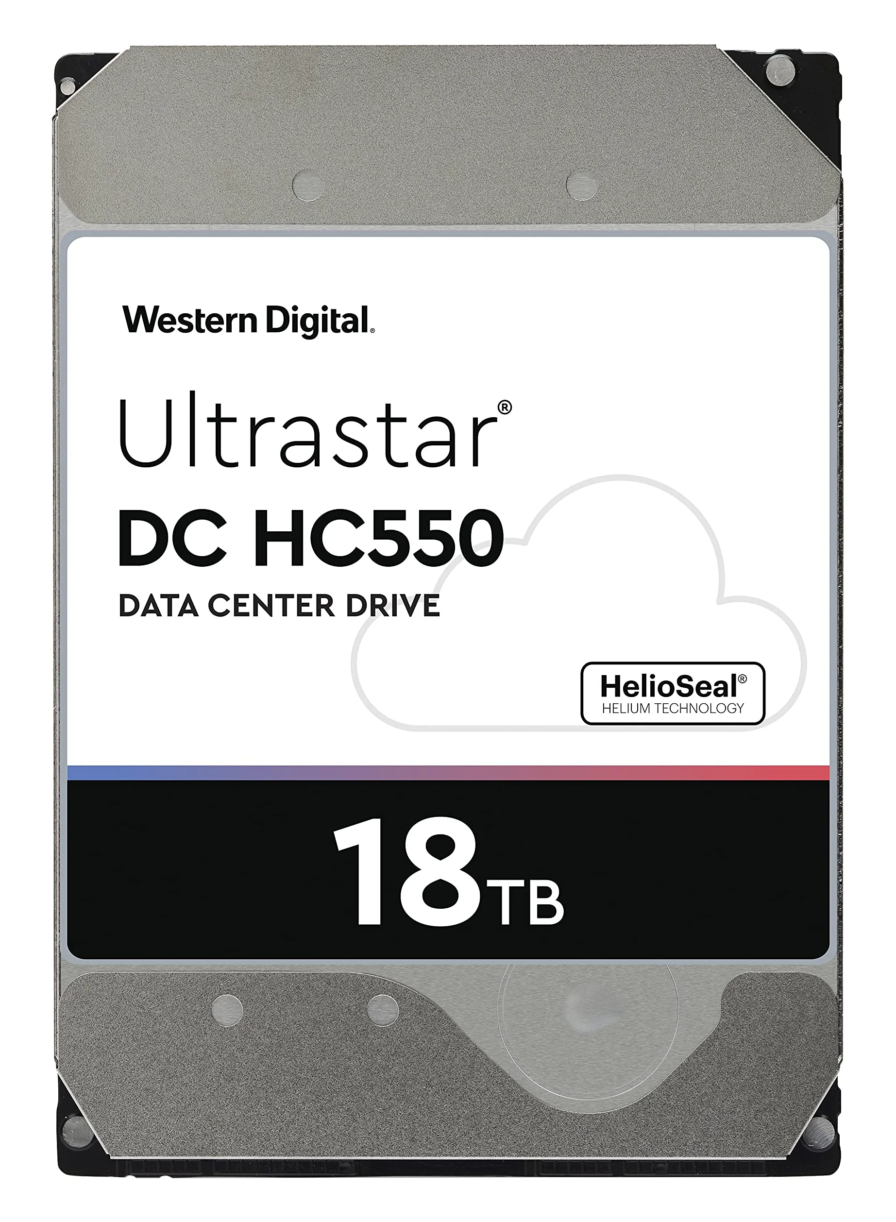 Disco rigido Western Digital Ultrastar DC HC550 Enterprise da 18 TB (SATA 3,5" 6 Gbps, SAS 12 Gbps, 7.200 rpm, 512 MB di cache)
