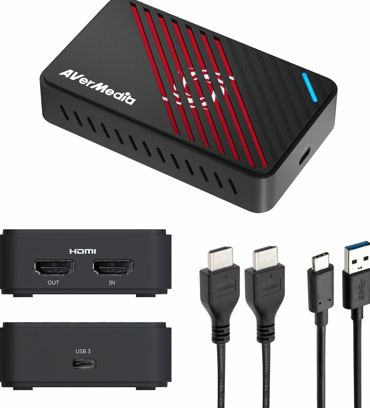 AVerMedia 4K HDMI Capture Card per Streaming, PS5, Xbox, Nintendo Switch, PC, USB 3.2 Game Capture Dispositivo per Twitch, OBS, YouTube, Discord, Registrazioni a bassa latenza, GC553Pro Live Gamer