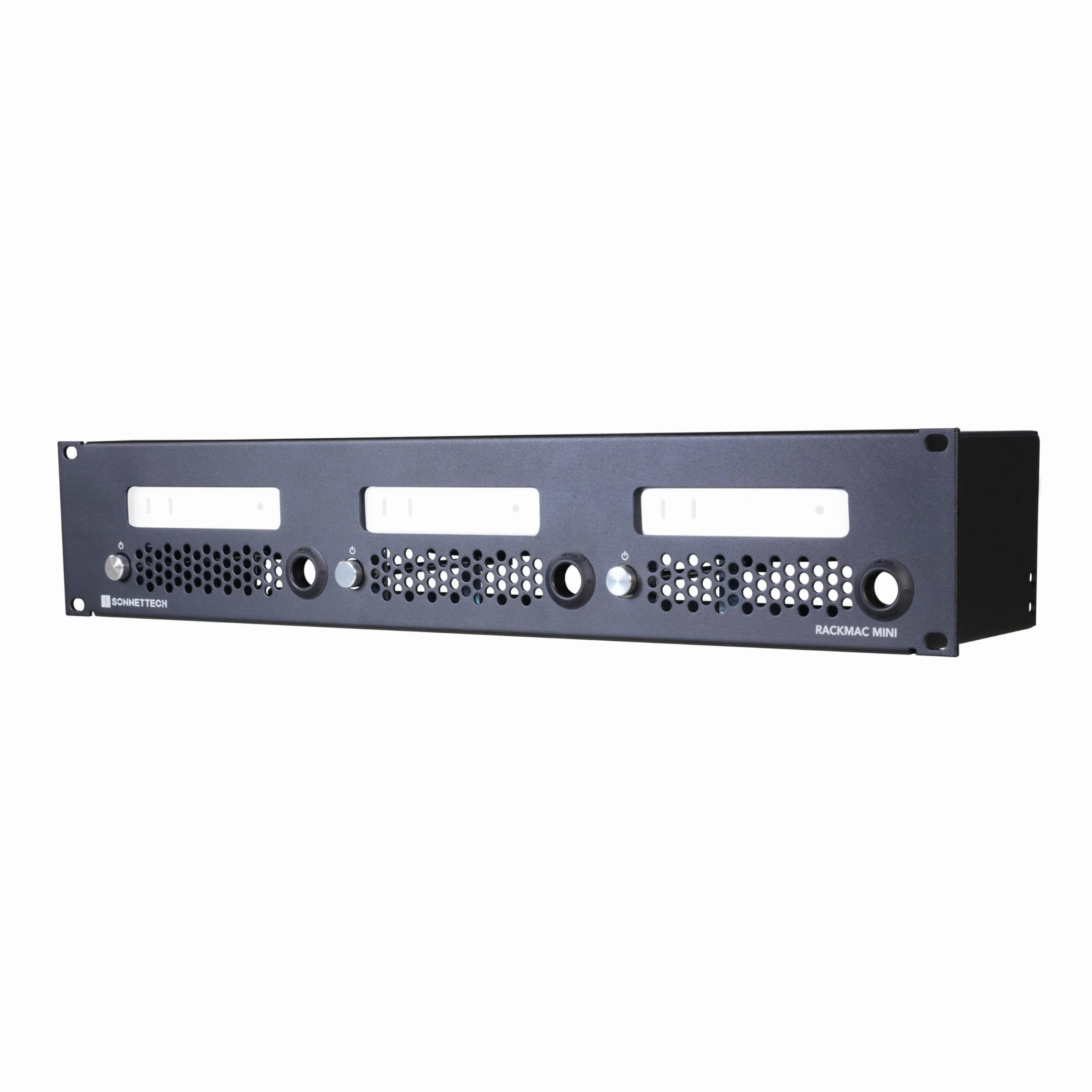 Sonnet RackMac Mini (2024+)-Alloggiamento per montaggio su rack 2Upara 1, 2 o 3 Computer Mac Mini, soluzione Montaggio rack Pro da 19 pollici
