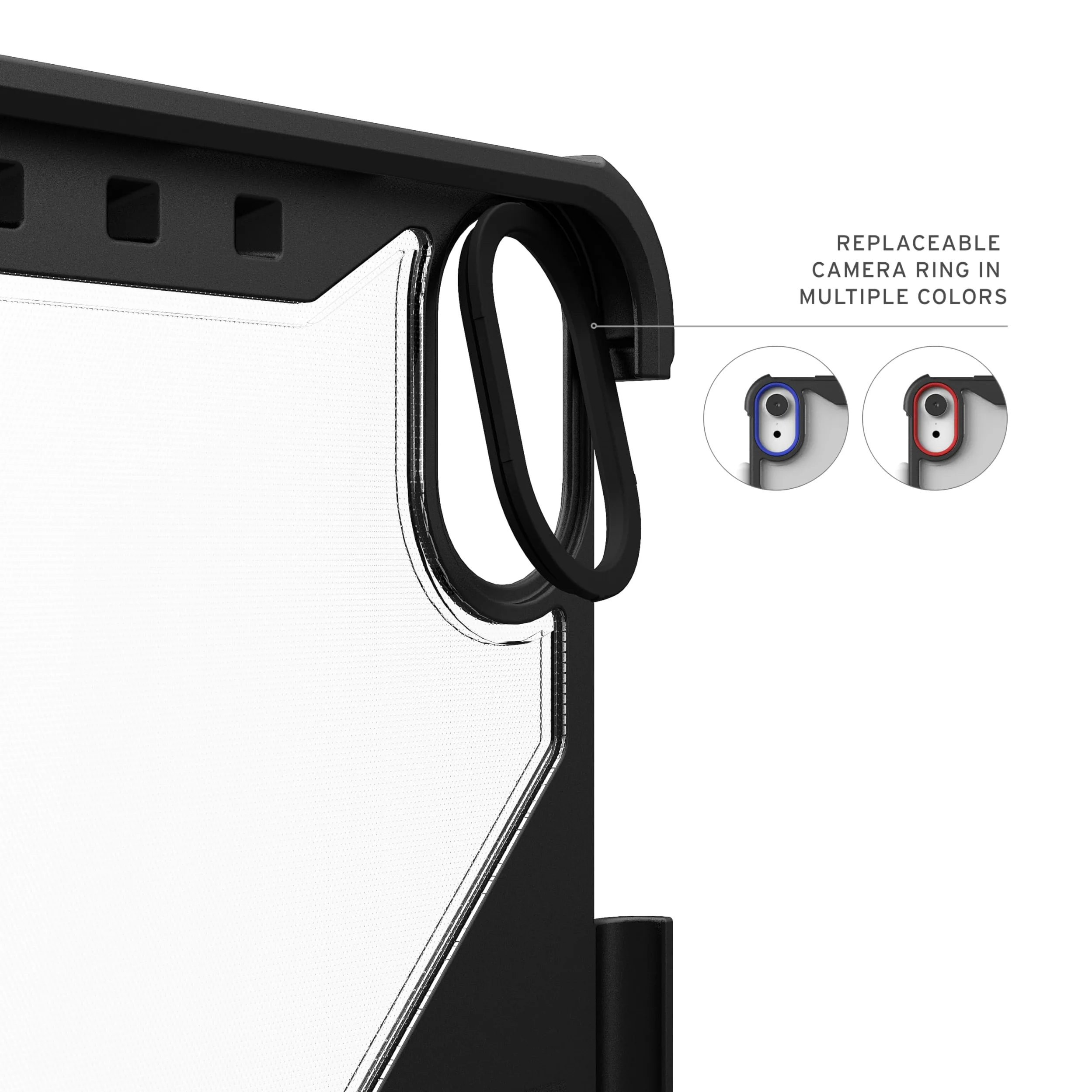 URBAN ARMOR GEAR Progettata per iPad Air 11 (7a generazione, 2025, M3), robusta custodia protettiva a portafoglio con supporto regolabile multi-angolo e portamatite Plyo LT ghiaccio/nero