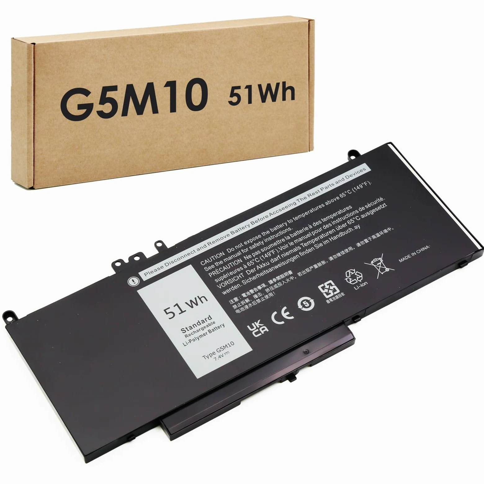 BLESYS G5M10 Batteria per Dell Latitude E5450 / E5550 Series Batteria sostitutiva [7.4V 51Wh]