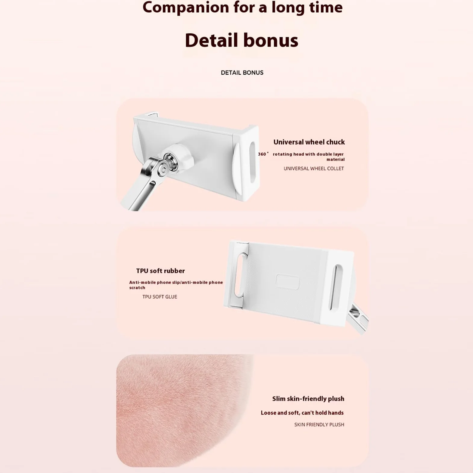 Supporto Cuscino per Tablet Supporto Telefono per Scrivania | Portatable Regolabile per Toeletta Divano Scrivania con Base Girevole