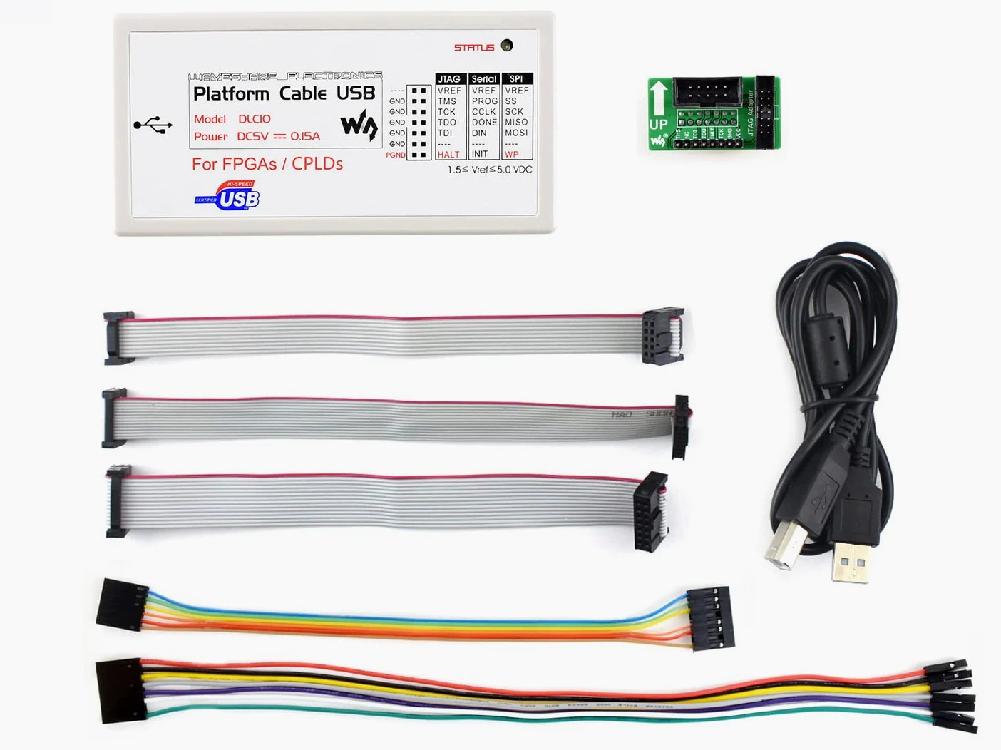 Waveshare XILINX JTAG Download Debugger Compatible XILINX Platform Cable USB FPGA CPLD in-Circuit Debugger Programmer