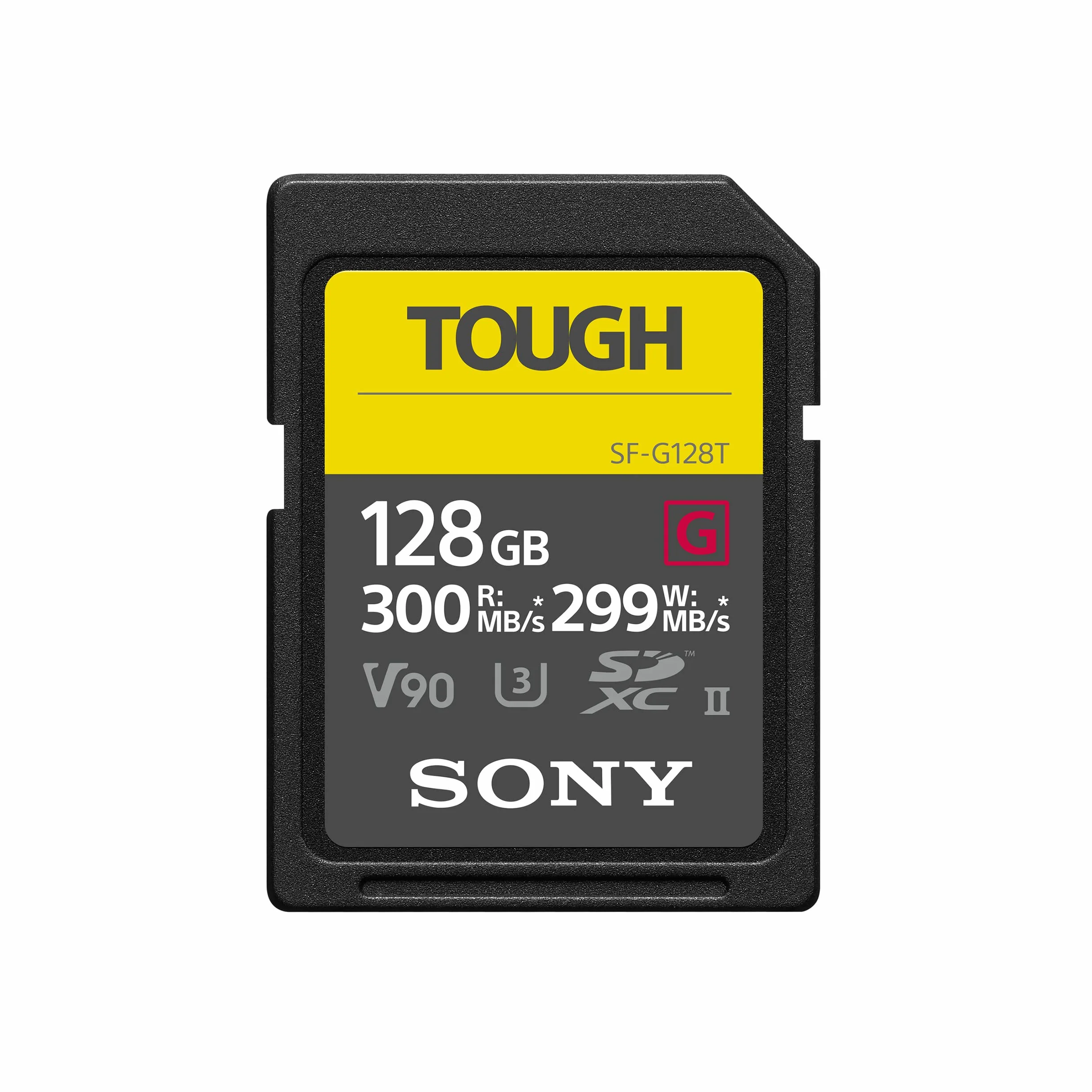 Sony SDXC Pro Tough 128GB – Scheda di memoria Class 10 UHS-II U3 (Resistente agli urti, impermeabile, ad alta velocità di scrittura, ideale per video 4K, compatibile con dispositivi UHS-II)